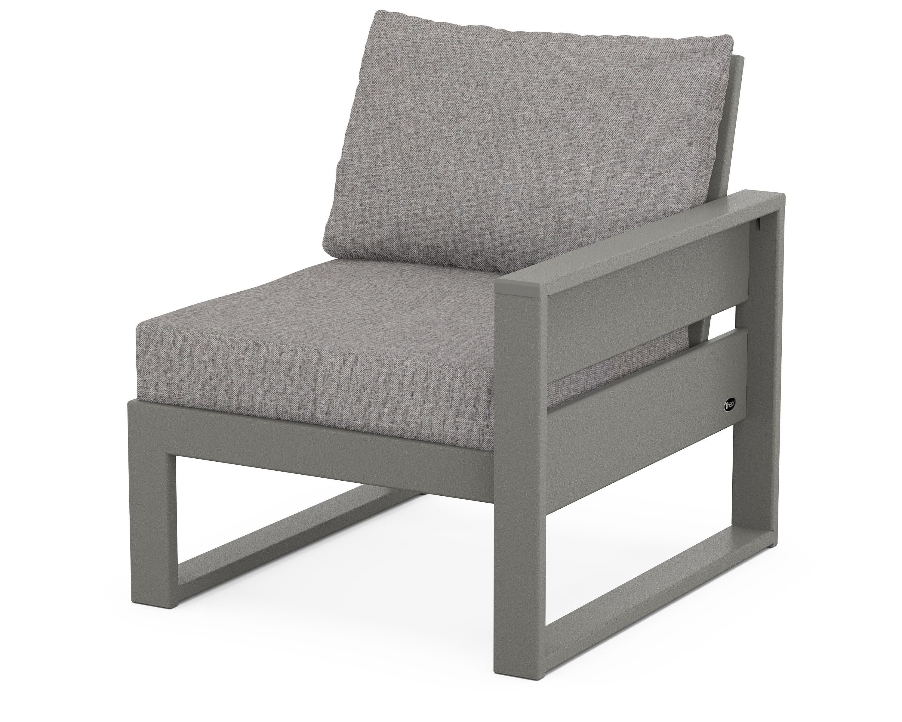 Eastport Modular Right Arm Chair in Stepping Stone / Grey Mist