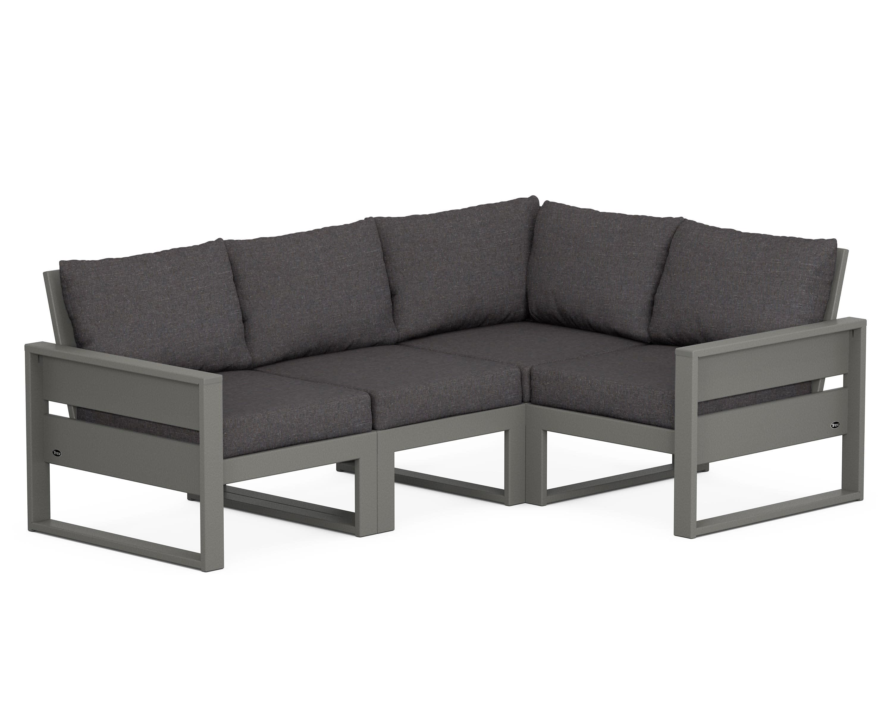 Eastport 4- Piece Sectional in Stepping Stone / Ash Charcoal