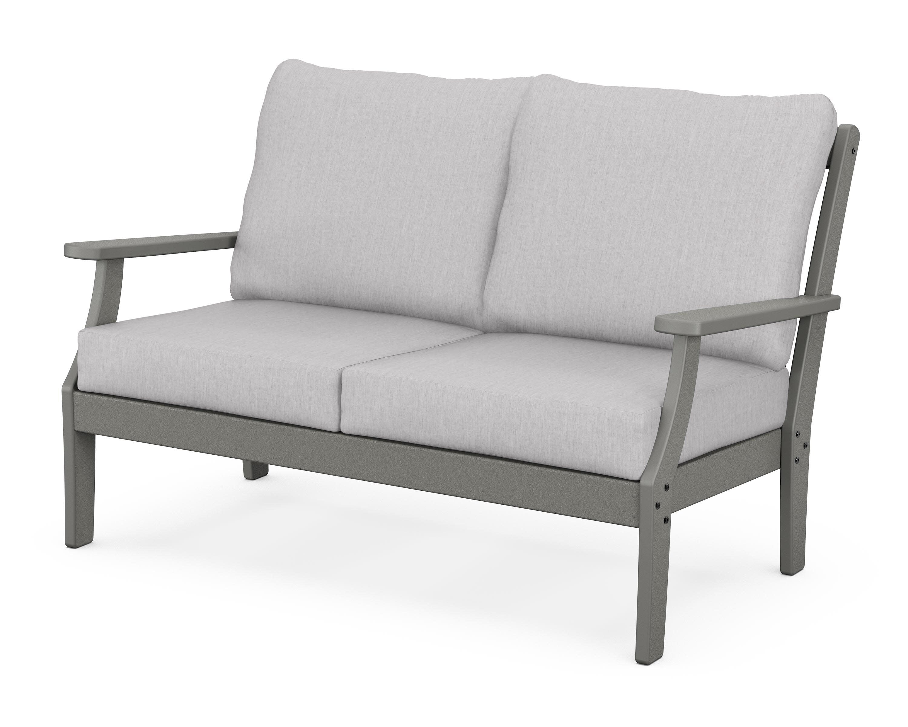 Yacht Club Deep Seating Loveseat in Stepping Stone / Granite