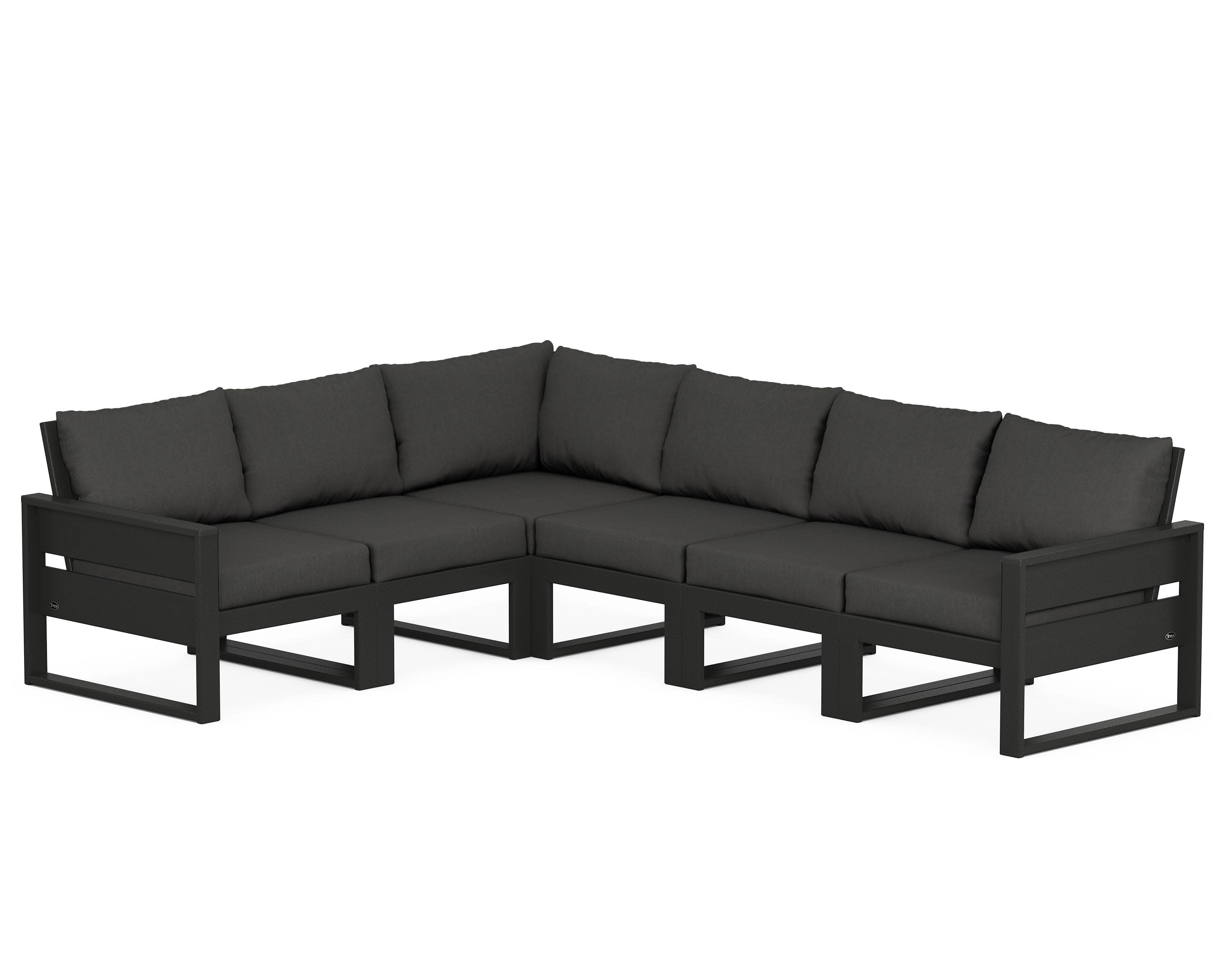 Eastport 6-Piece Sectional in Charcoal Black / Spectrum Carbon