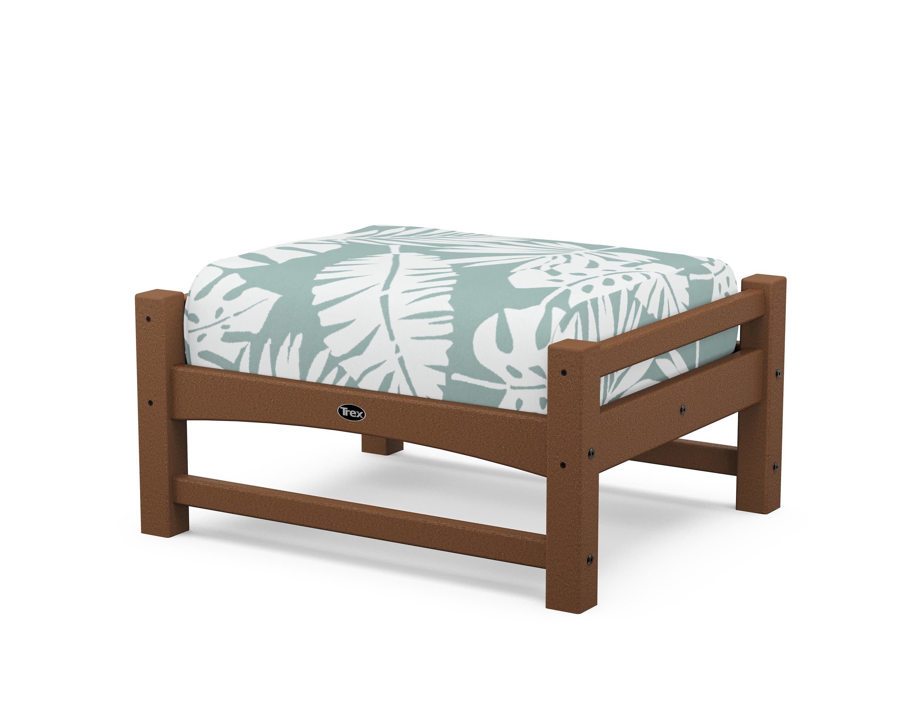 Rockport Club Ottoman in Tree House / Leaf Glacier Spa