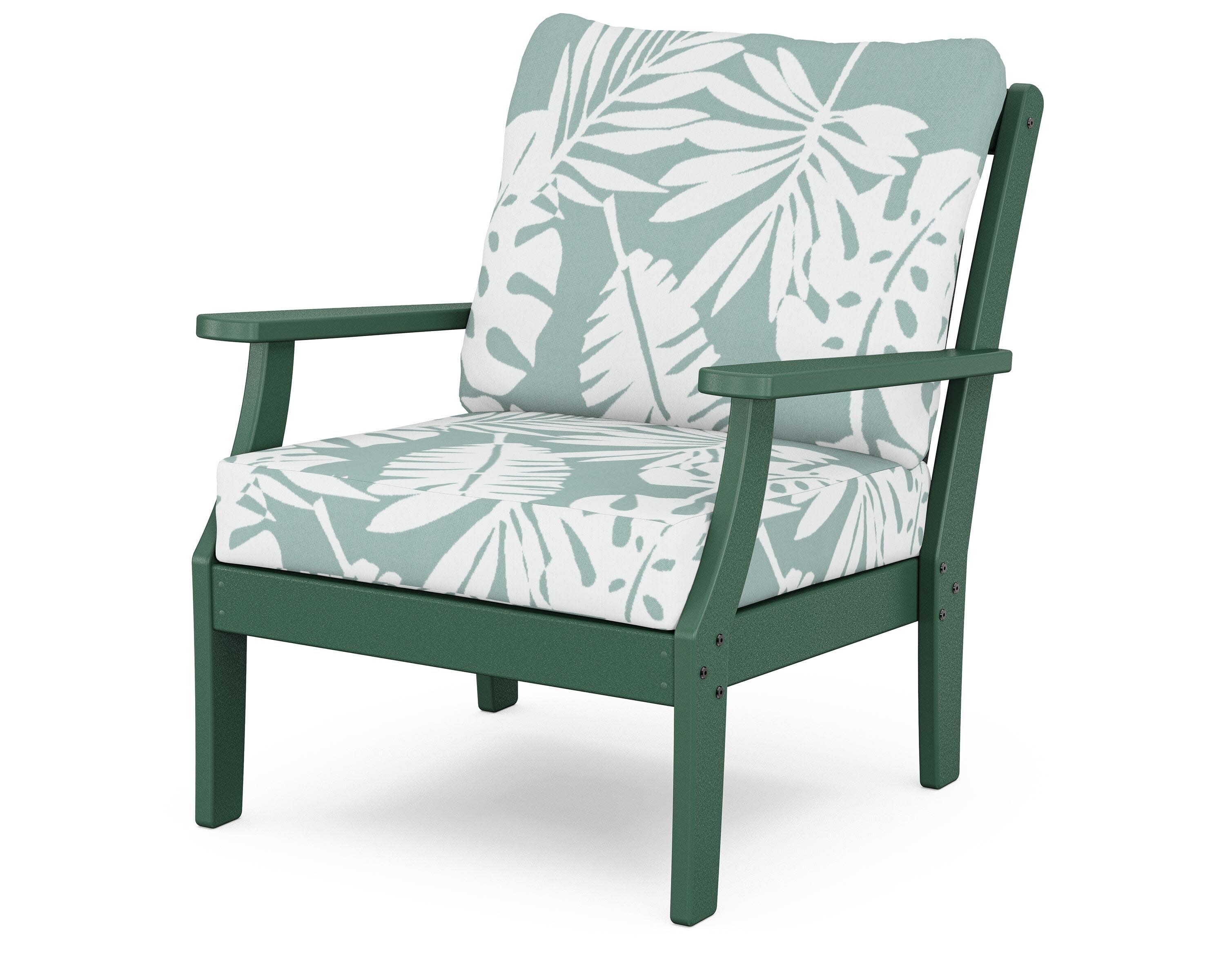 Yacht Club Deep Seating Chair in Rainforest Canopy / Leaf Glacier Spa