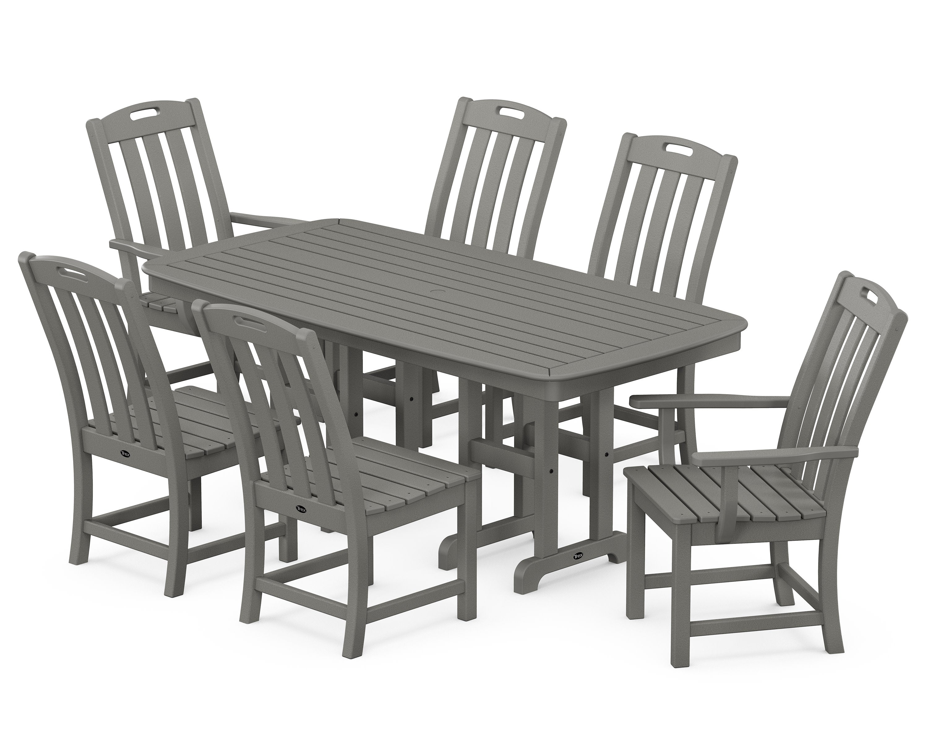 Yacht Club 7-Piece Dining Set in Stepping Stone