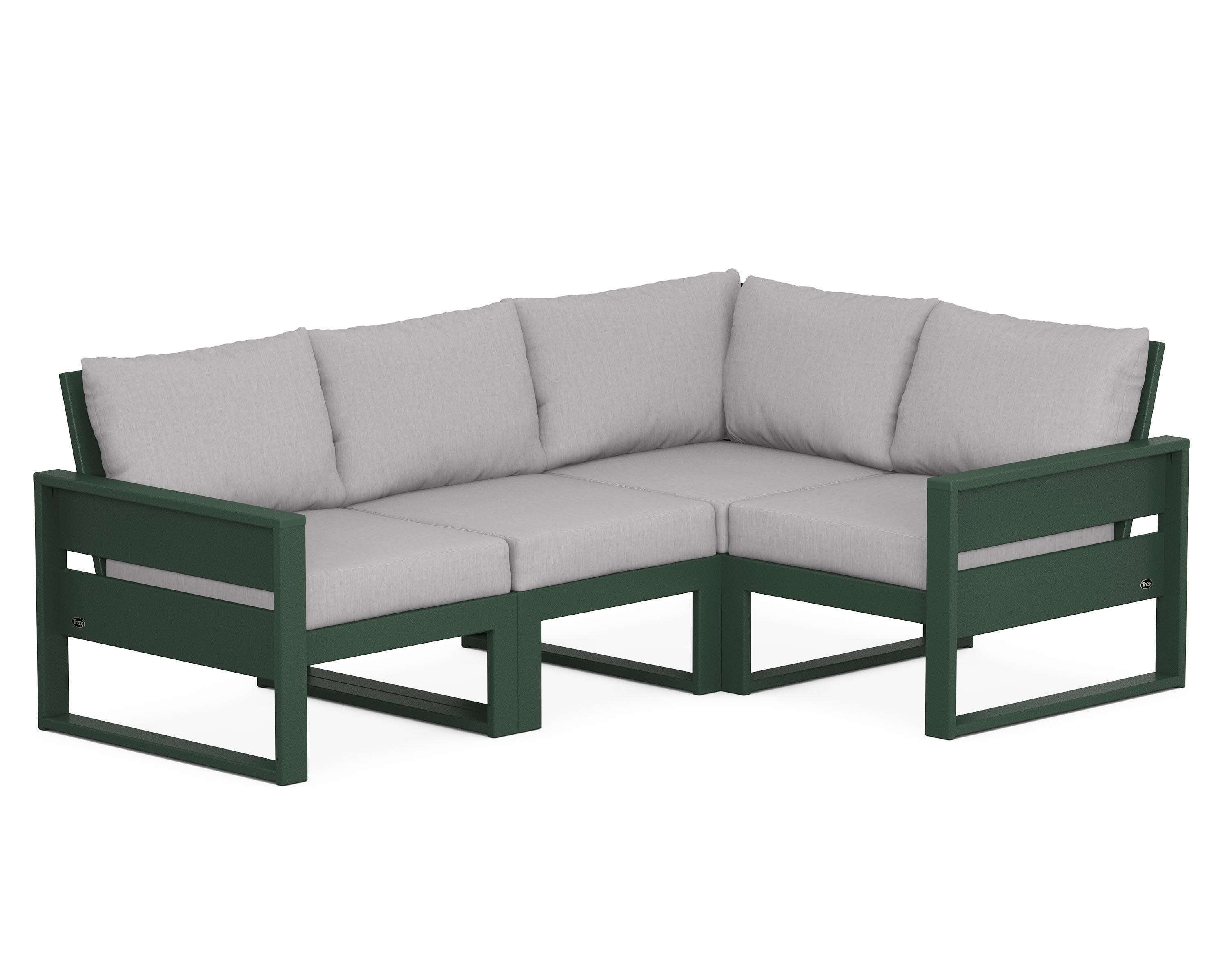 Eastport 4- Piece Sectional in Rainforest Canopy / Granite