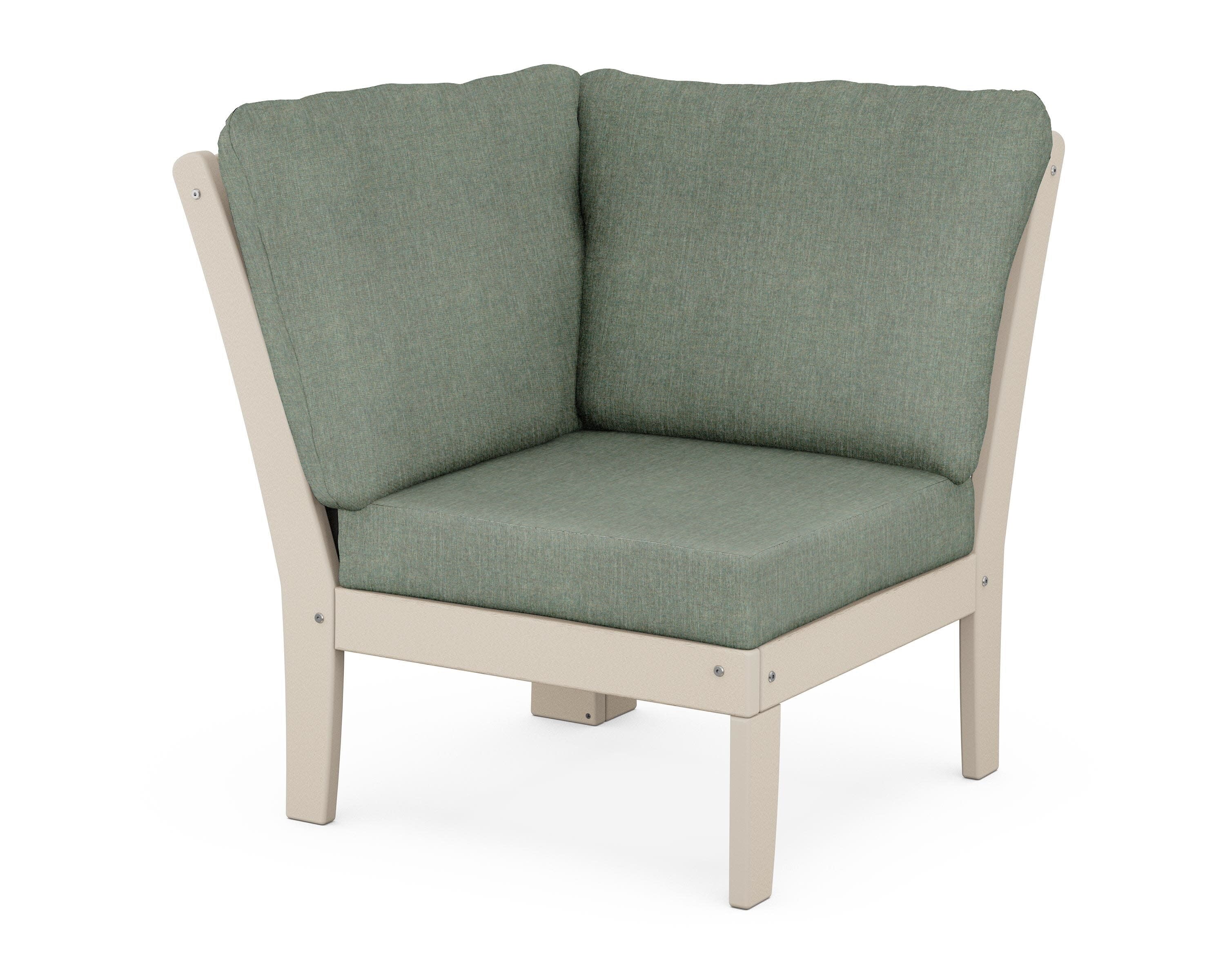 Yacht Club Modular Corner Chair in Sand Castle / Cast Sage