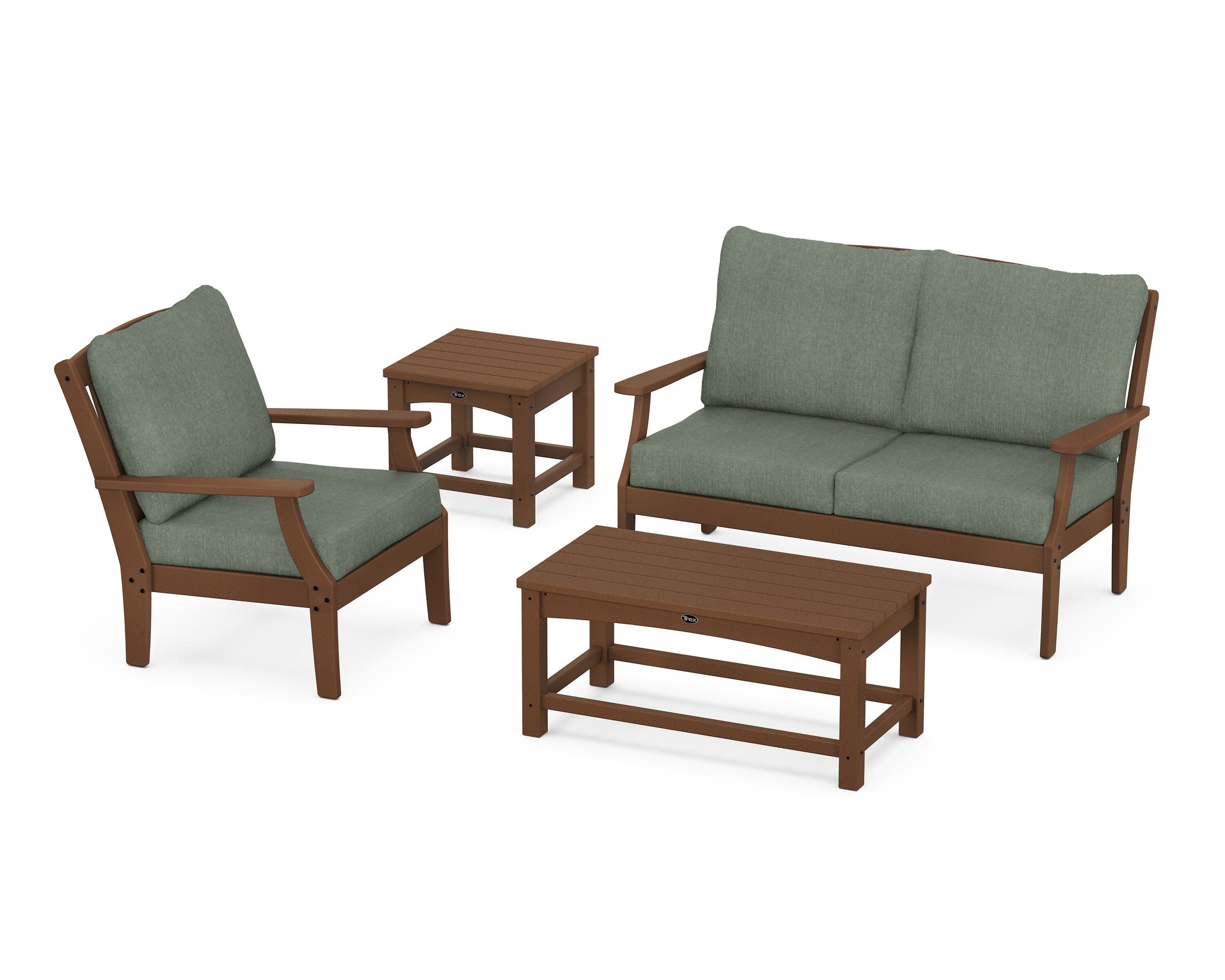 Yacht Club 4-Piece Deep Seating Set in Tree House / Cast Sage