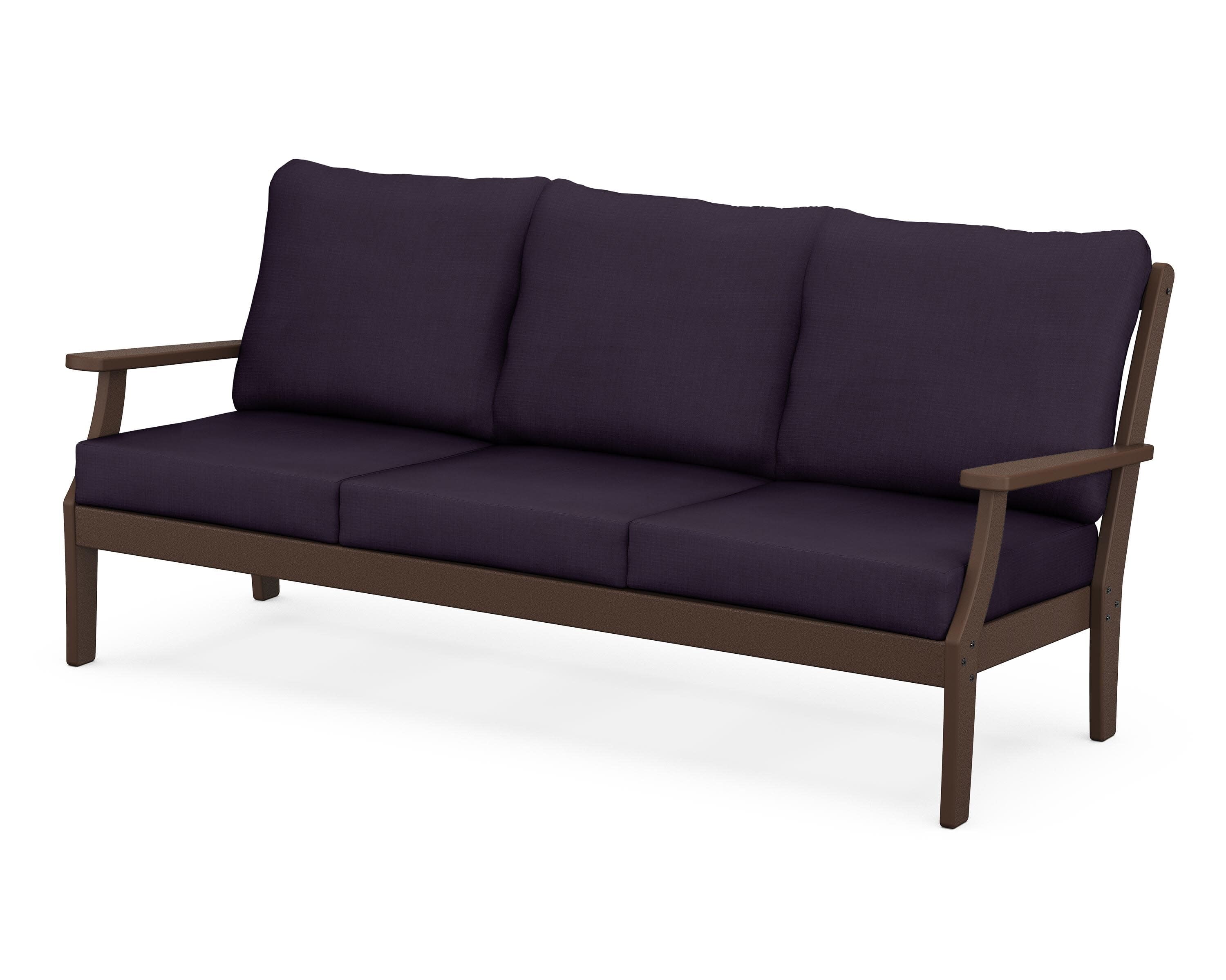 Yacht Club Deep Seating Sofa in Vintage Lantern / Navy Linen