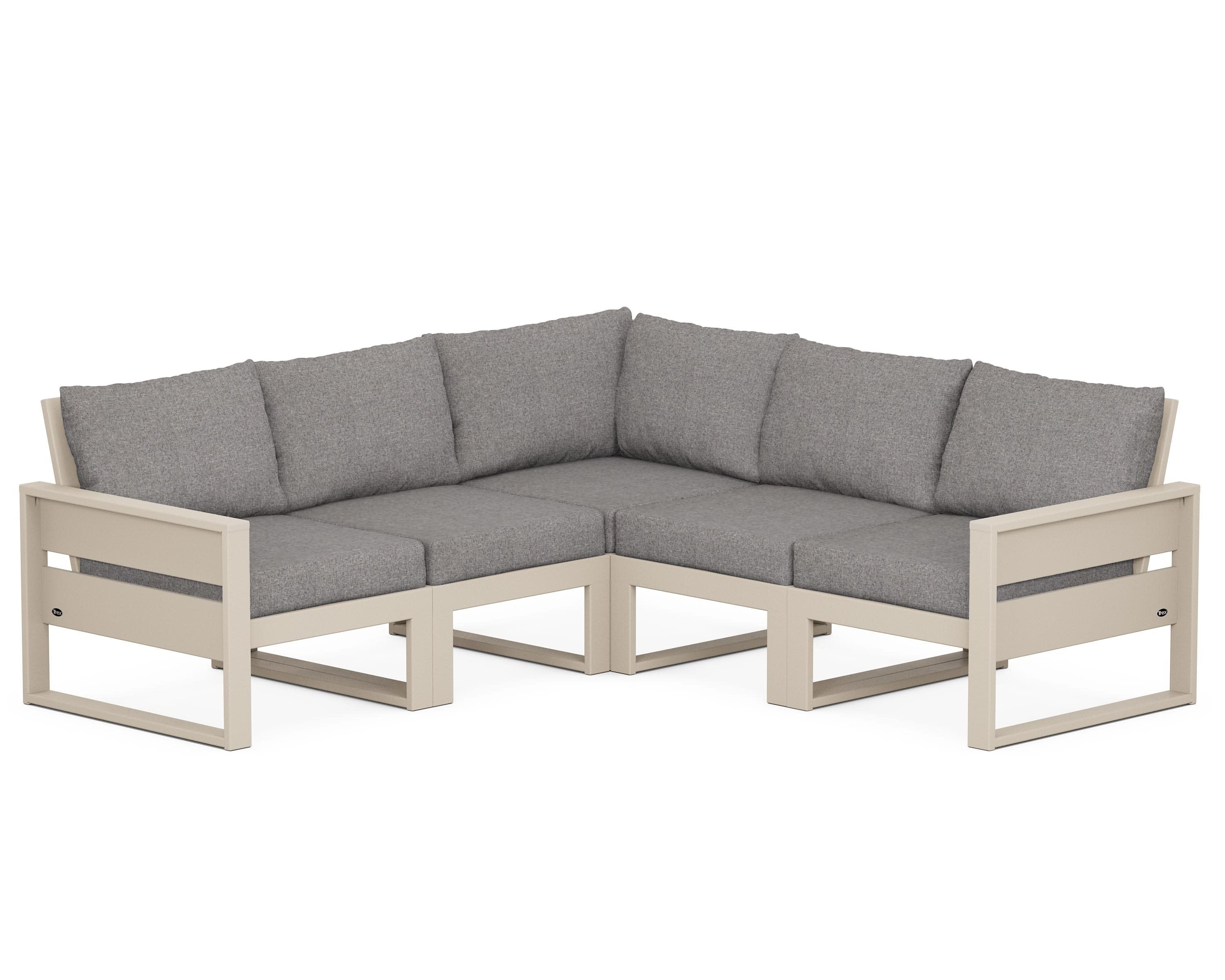 Eastport 5-Piece Sectional in Sand Castle / Grey Mist