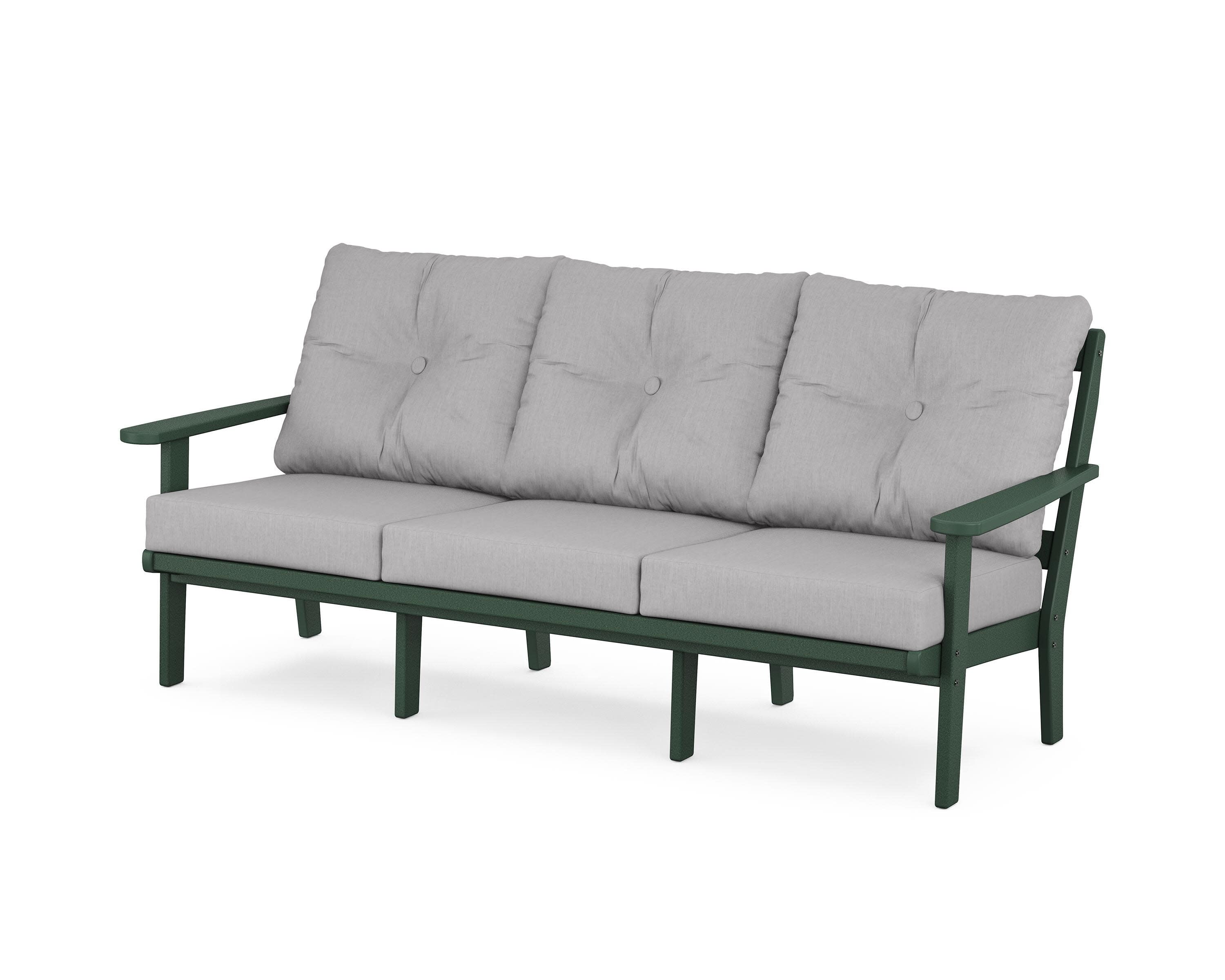 Cape Cod Deep Seating Sofa in Rainforest Canopy / Granite