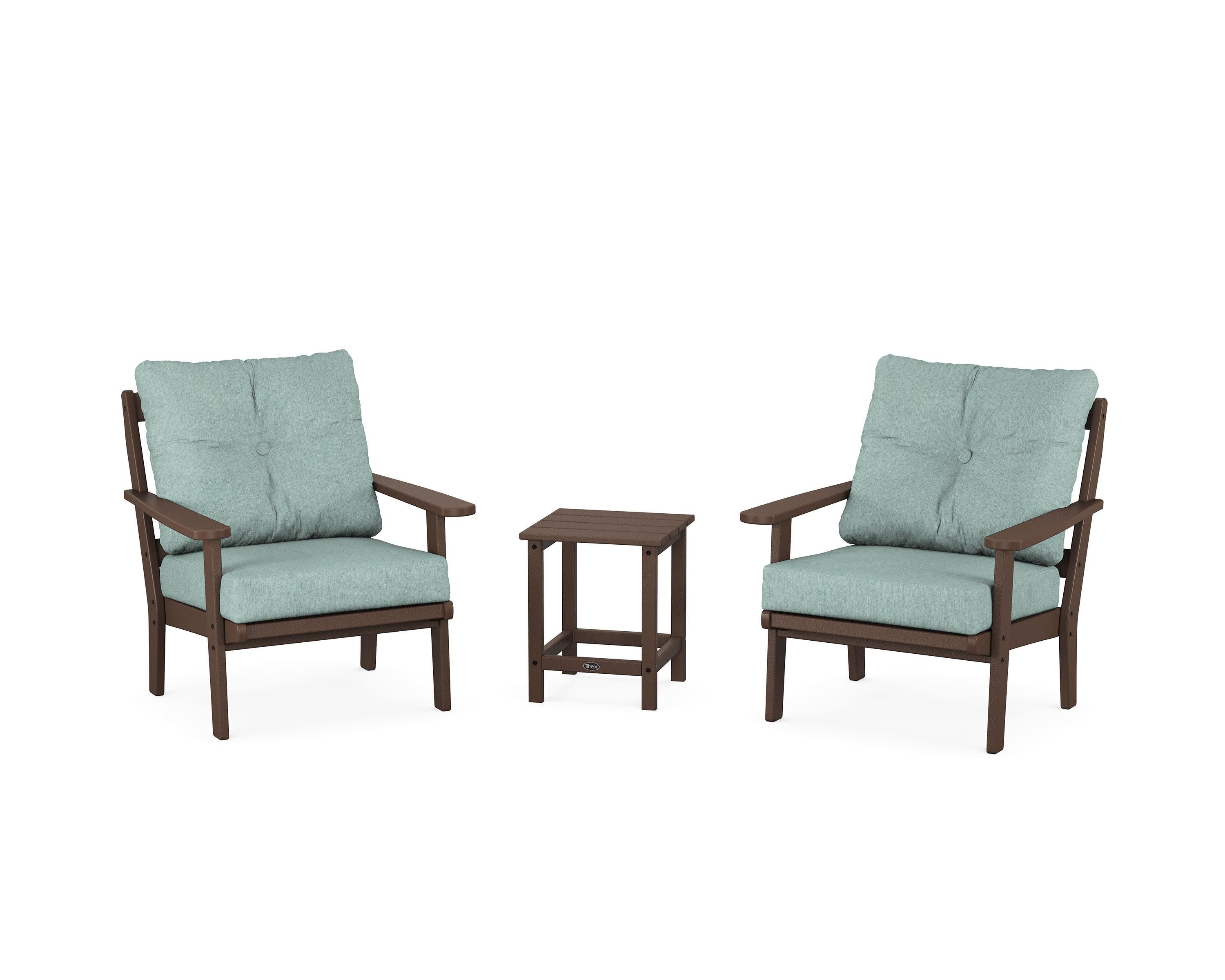 Cape Cod 3-Piece Deep Seating Set in Vintage Lantern / Glacier Spa