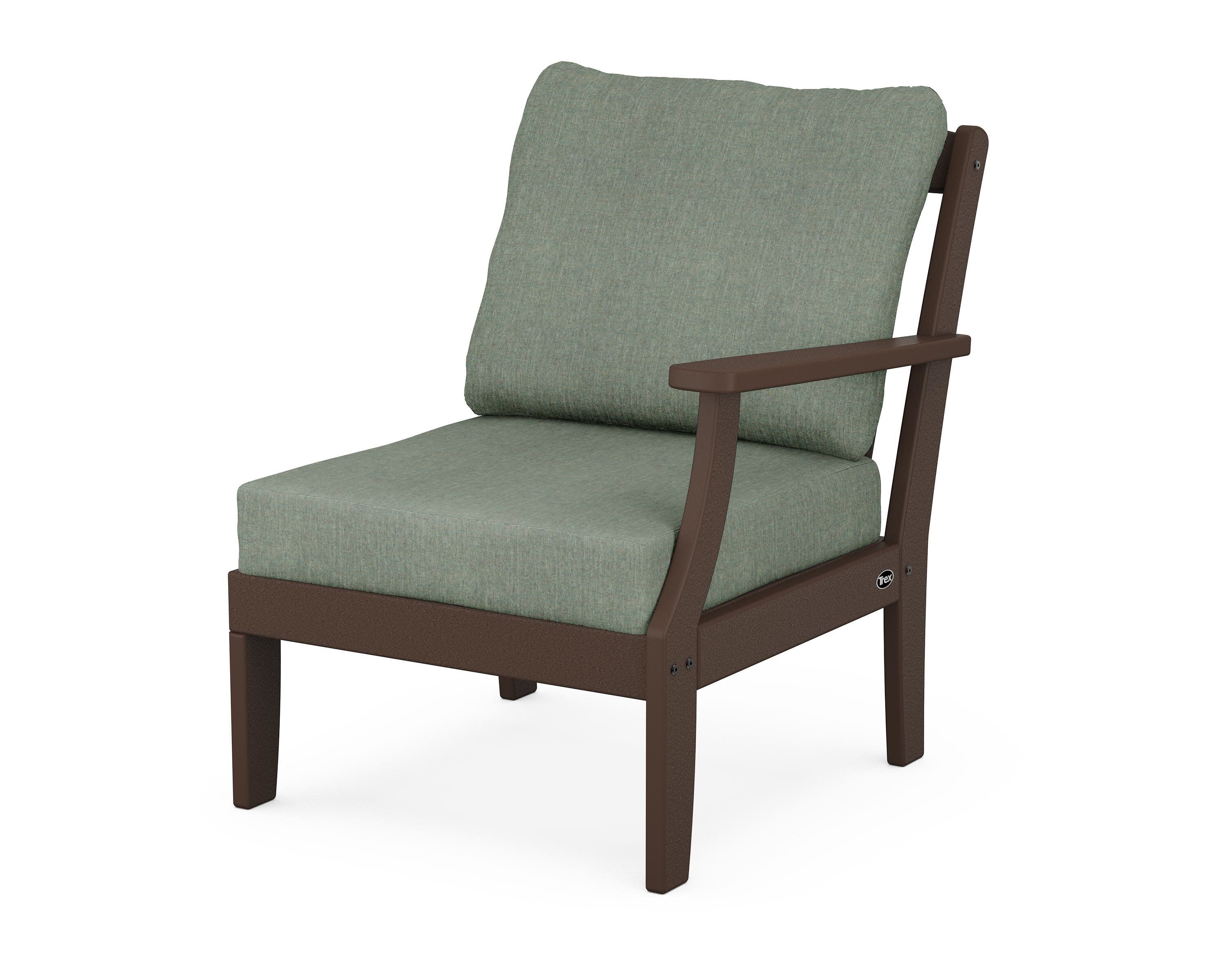 Yacht Club Modular Right Arm Chair in Vintage Lantern / Cast Sage