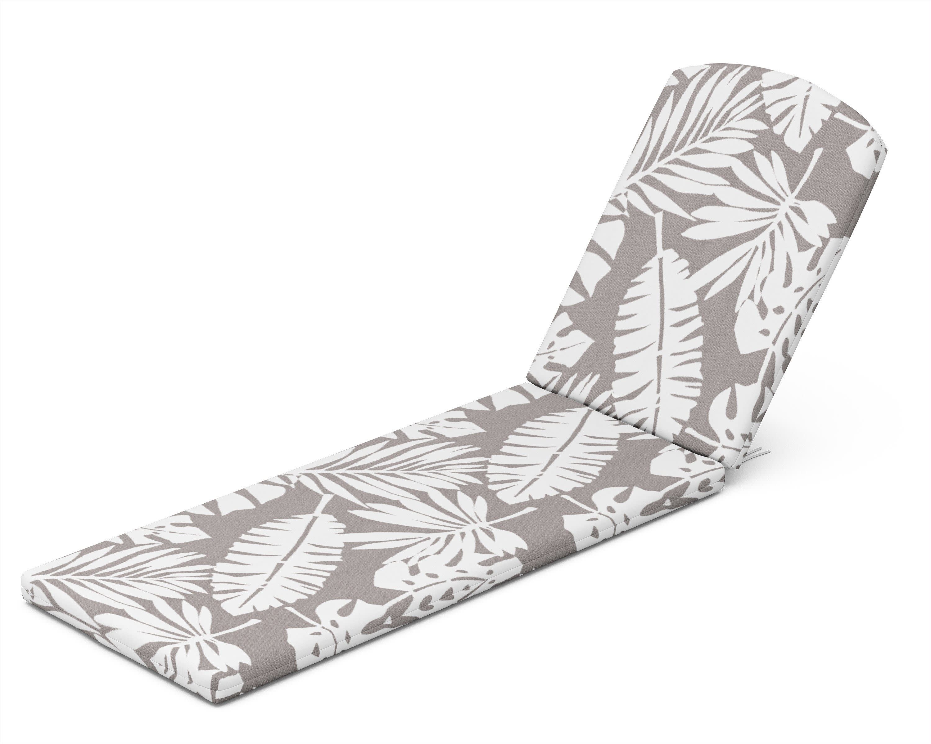 Chaise Cushion - 77"D x 21.25"W x 2.5"H in Leaf Grey Mist