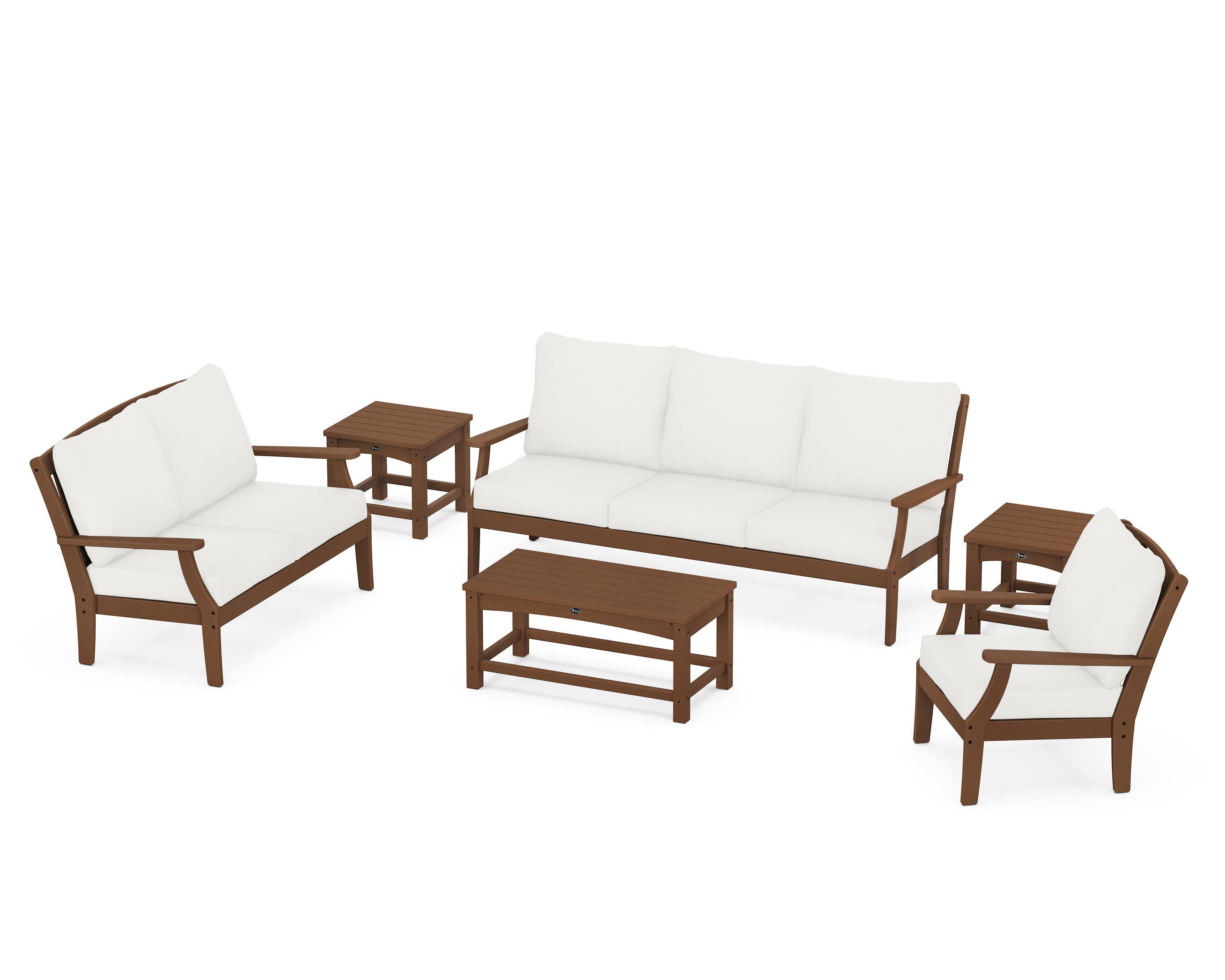 Yacht Club 6-Piece Deep Seating Set in Tree House / Natural Linen