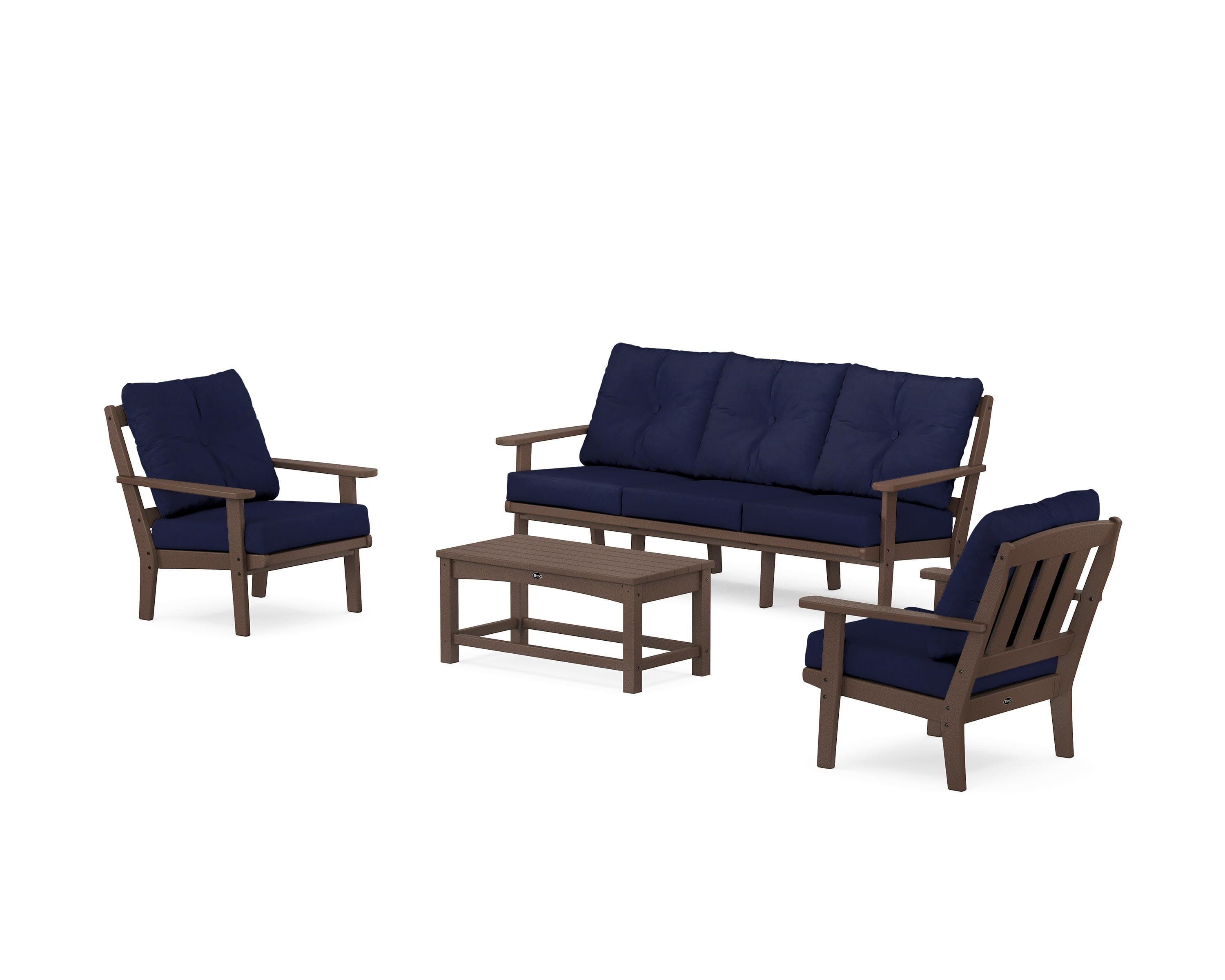 Cape Cod 4-Piece Deep Seating Set with Sofa in Vintage Lantern / Navy
