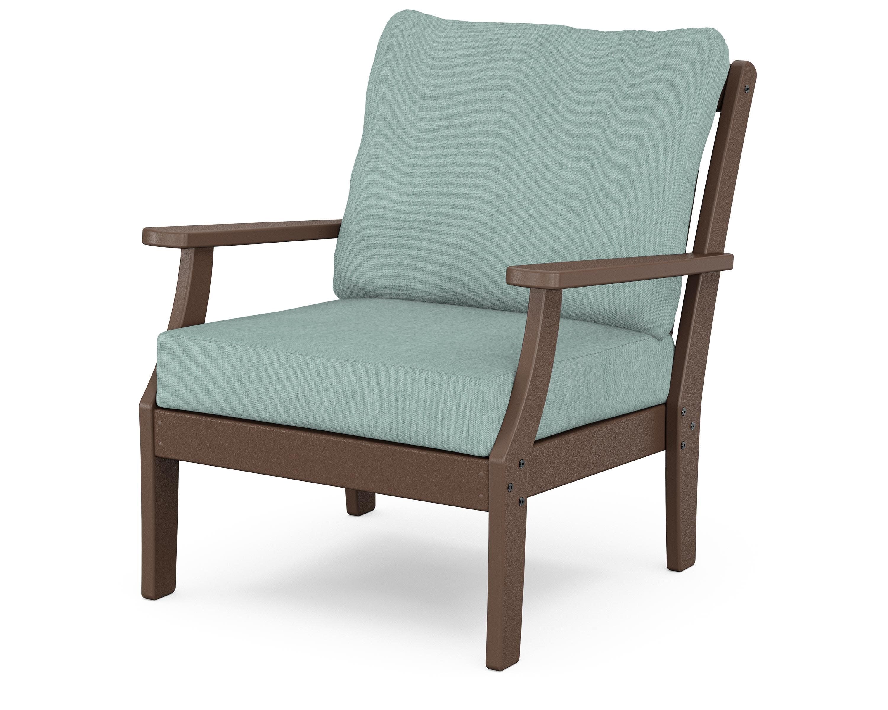 Yacht Club Deep Seating Chair in Vintage Lantern / Glacier Spa