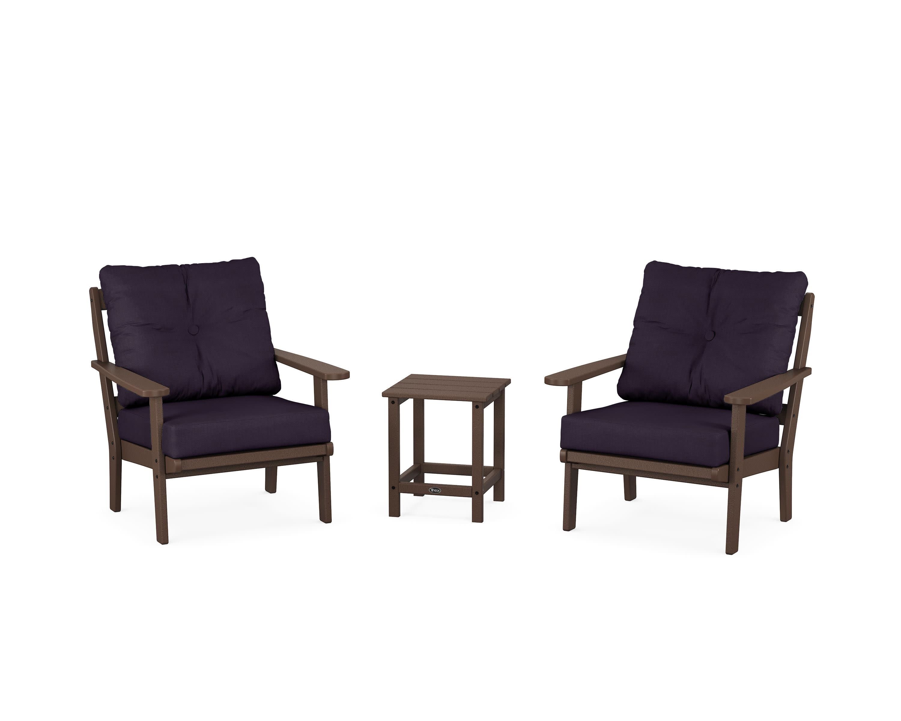 Cape Cod 3-Piece Deep Seating Set in Vintage Lantern / Navy Linen