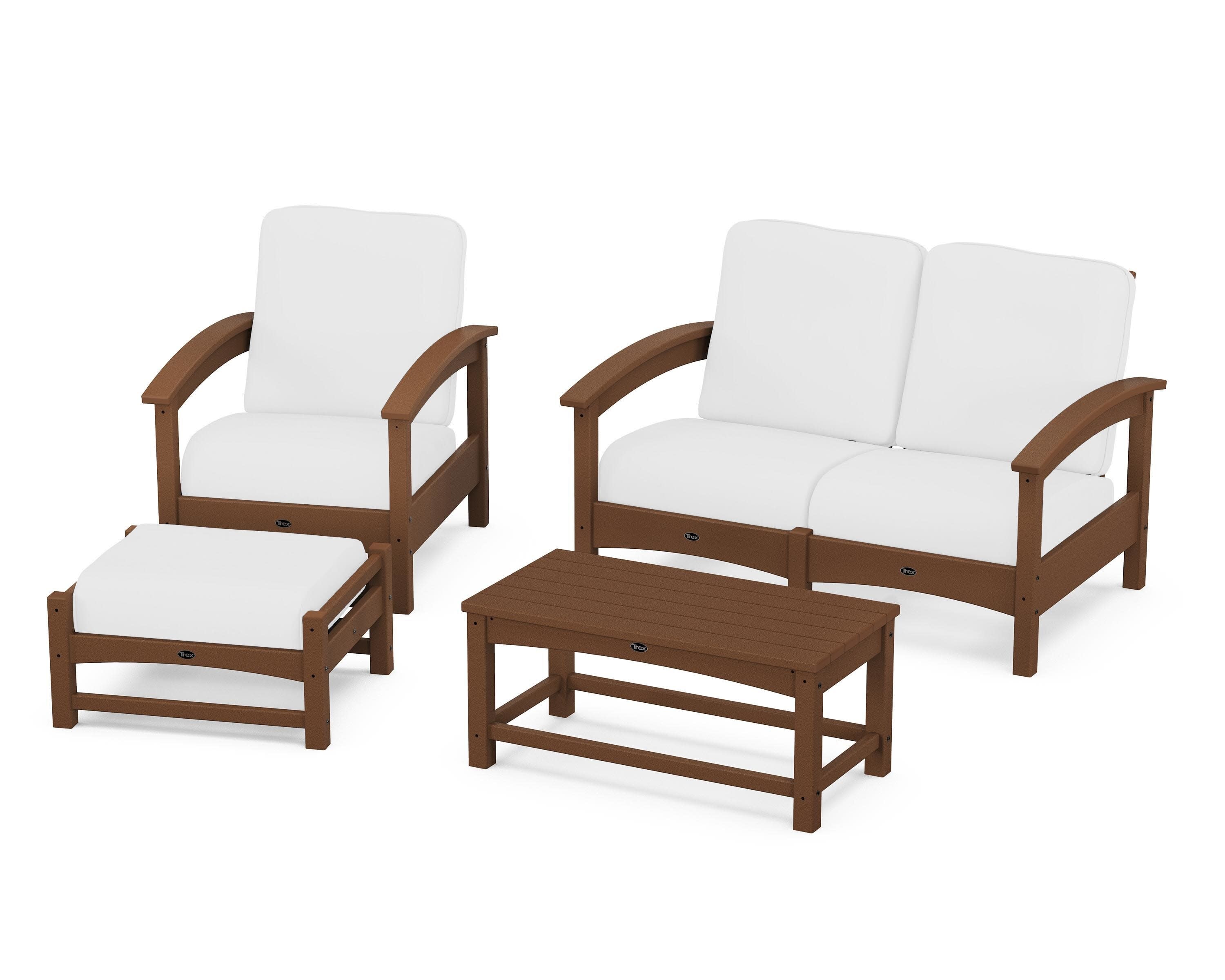 Rockport 4-Piece Deep Seating Conversation Group in Tree House / Natural