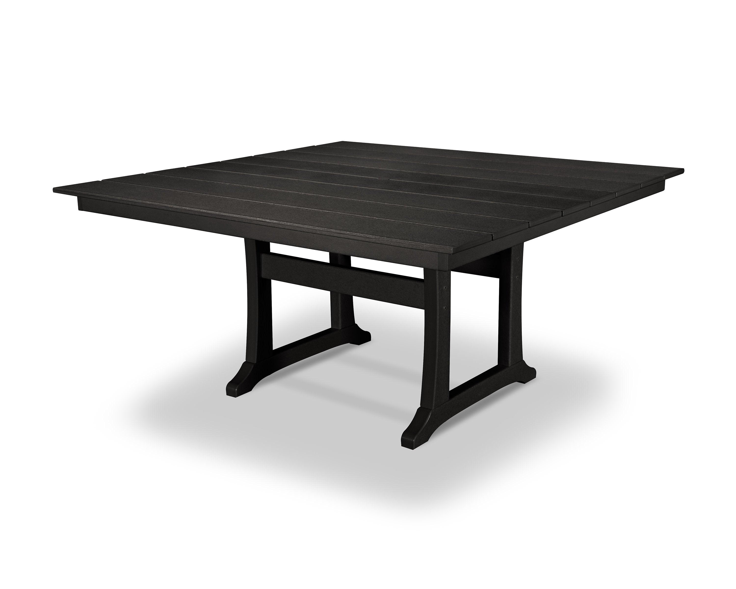 Farmhouse Trestle 59" Dining Table in Charcoal Black
