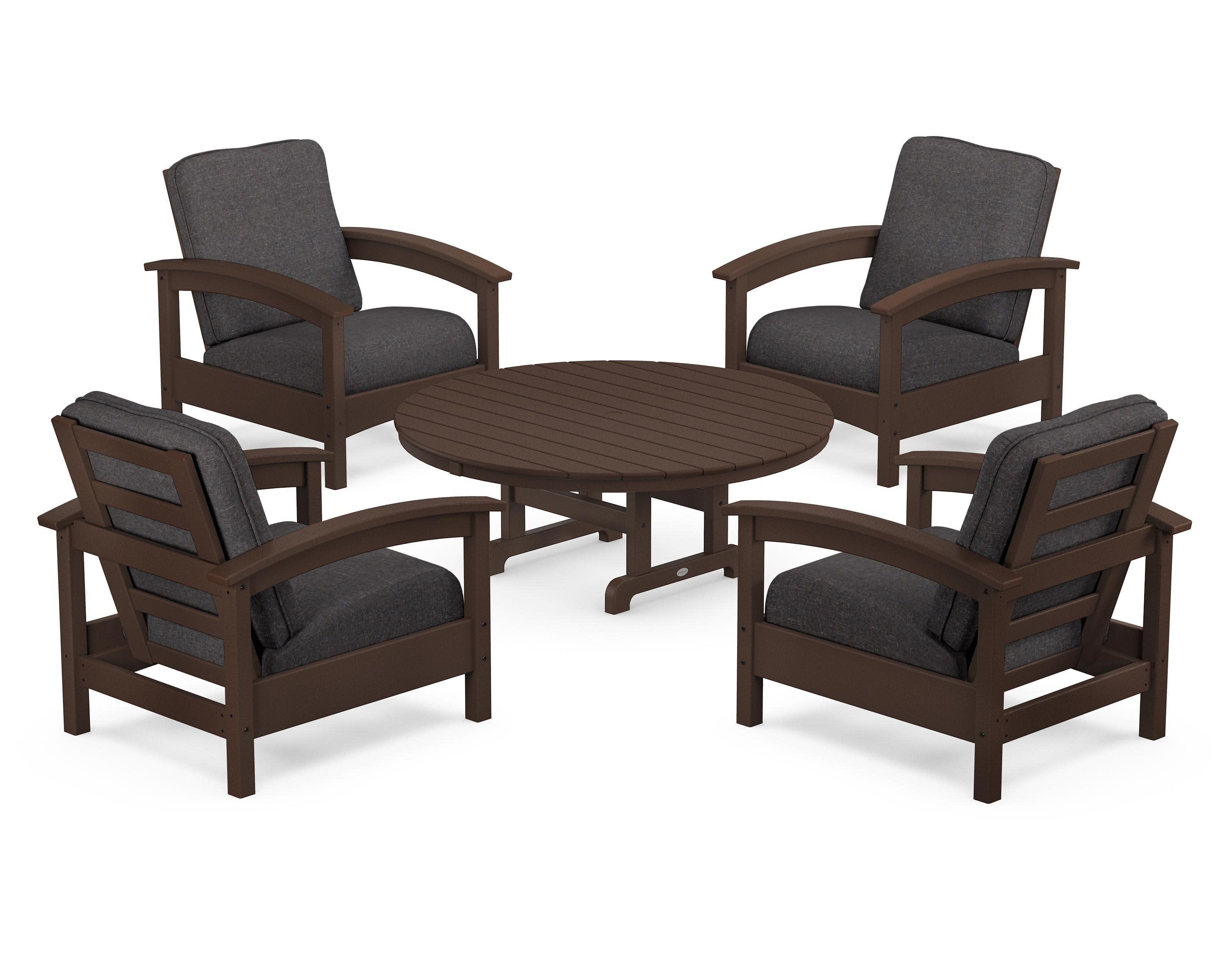 Rockport 5-Piece Deep Seating Set in Vintage Lantern / Ash Charcoal