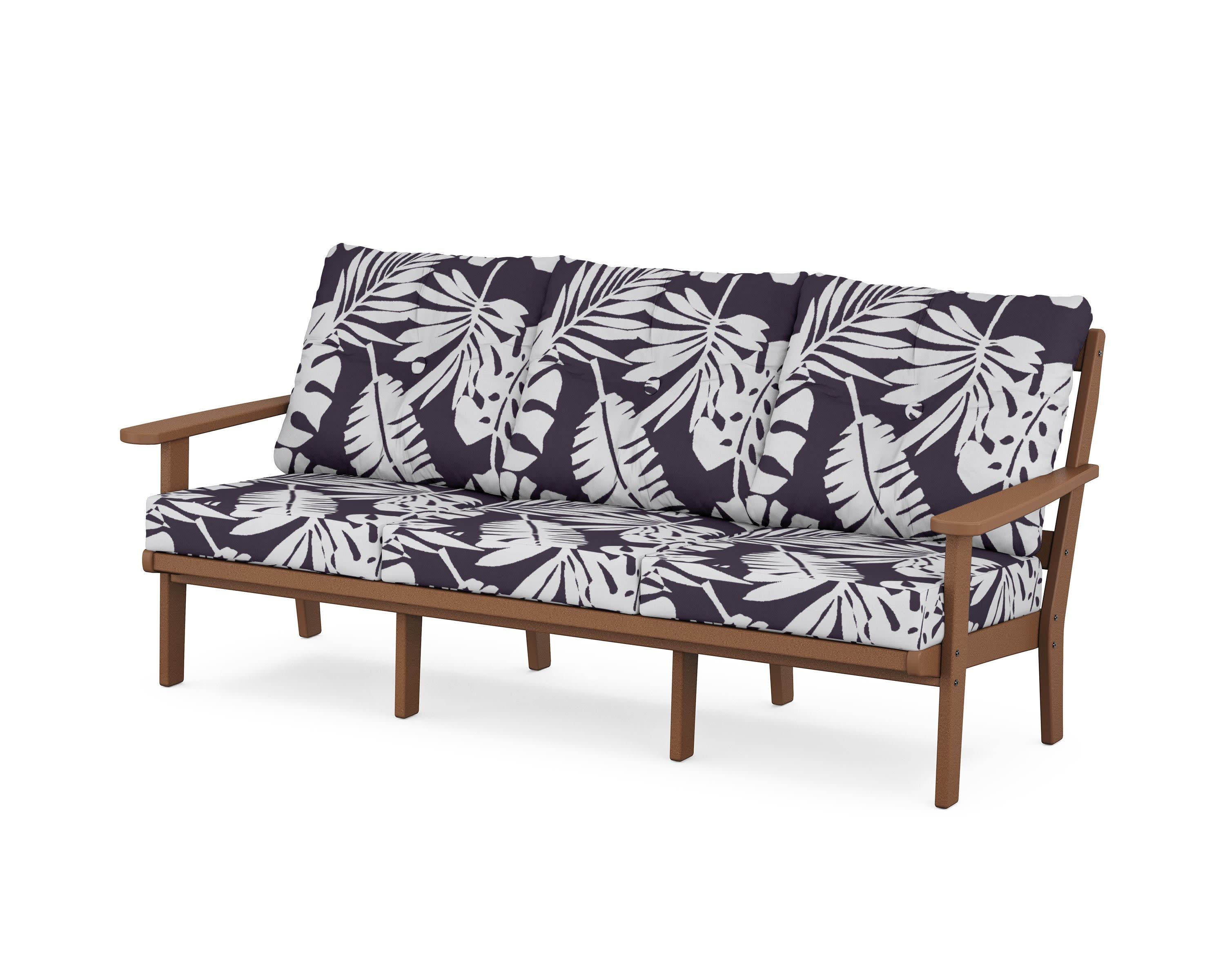 Cape Cod Deep Seating Sofa in Tree House / Leaf Navy