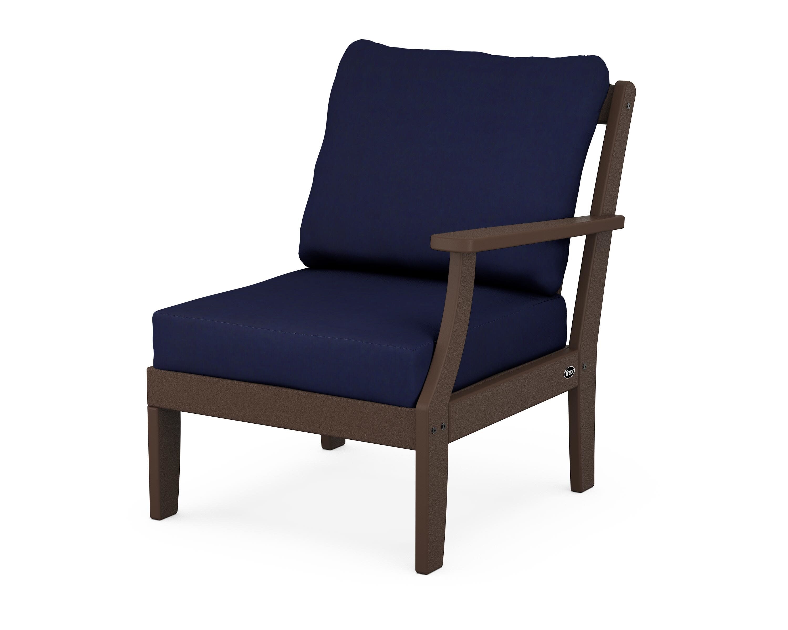 Yacht Club Modular Right Arm Chair in Vintage Lantern / Navy