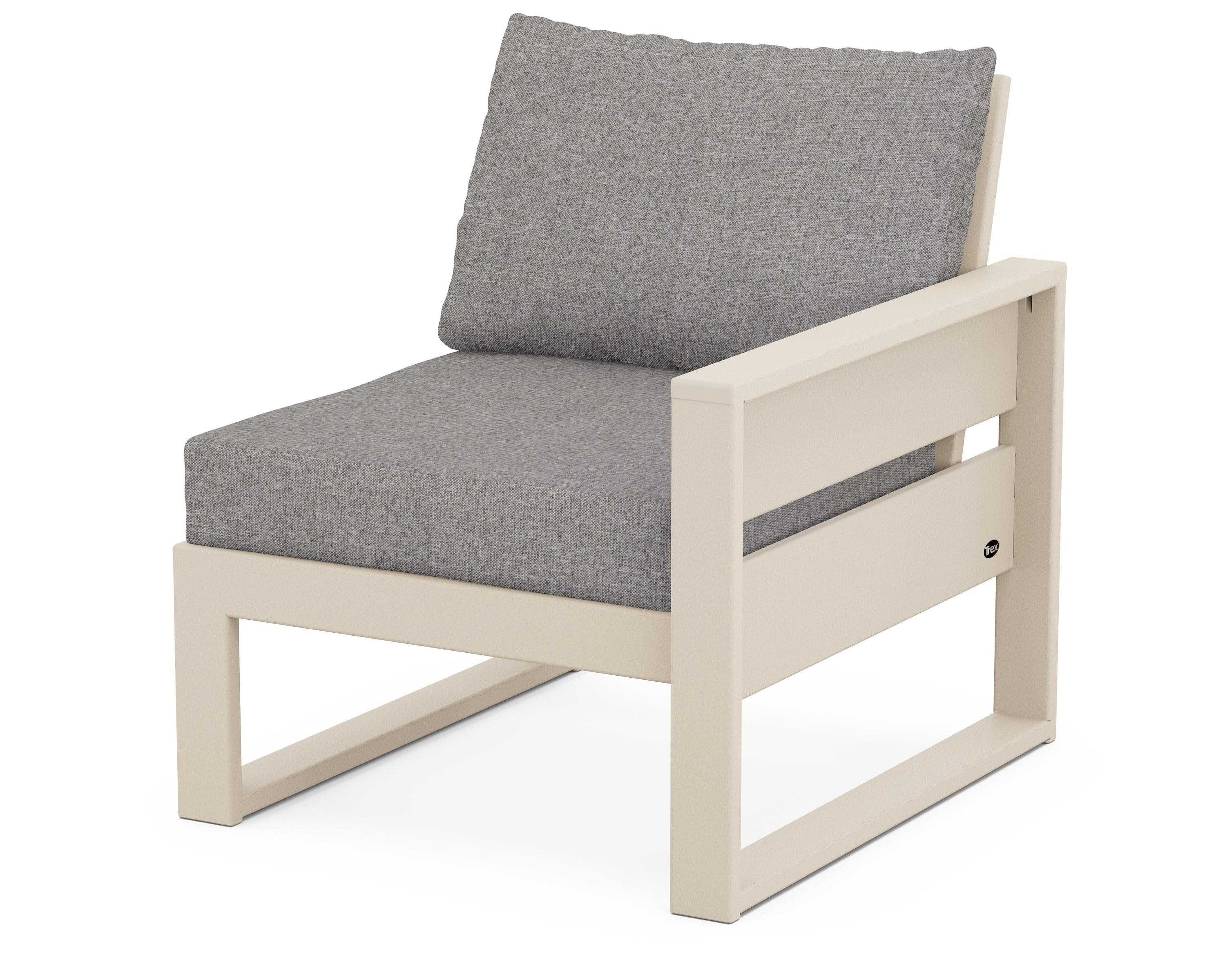 Eastport Modular Right Arm Chair in Sand Castle / Grey Mist
