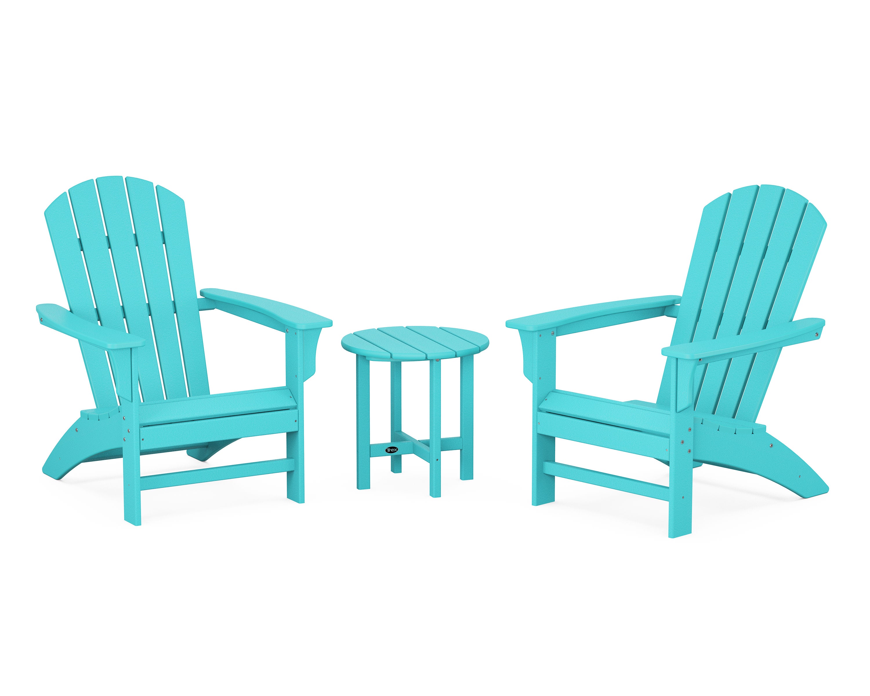 Yacht Club 3-Piece Adirondack Set in Aruba