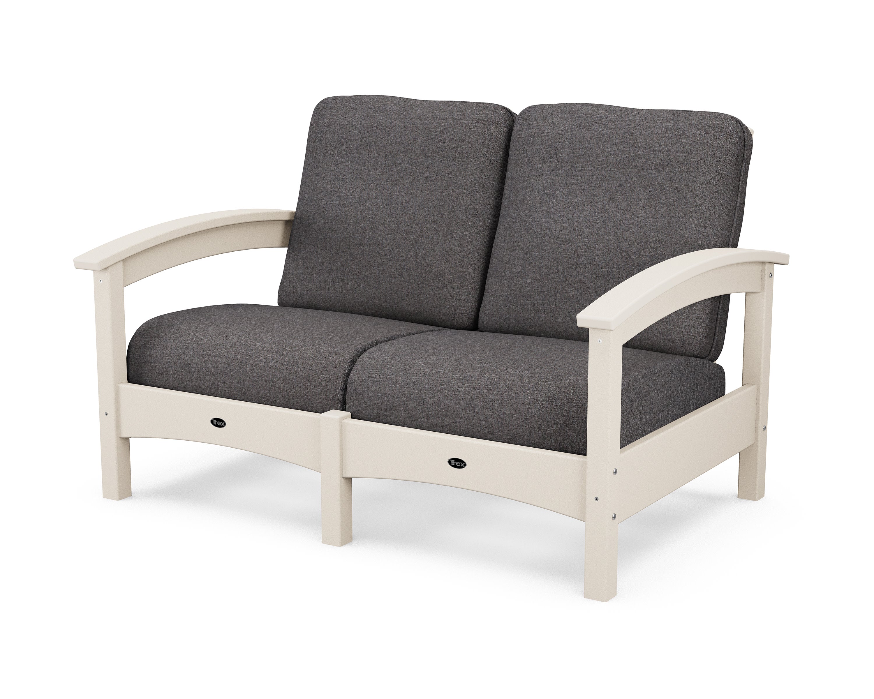 Rockport Club Loveseat in Sand Castle / Ash Charcoal