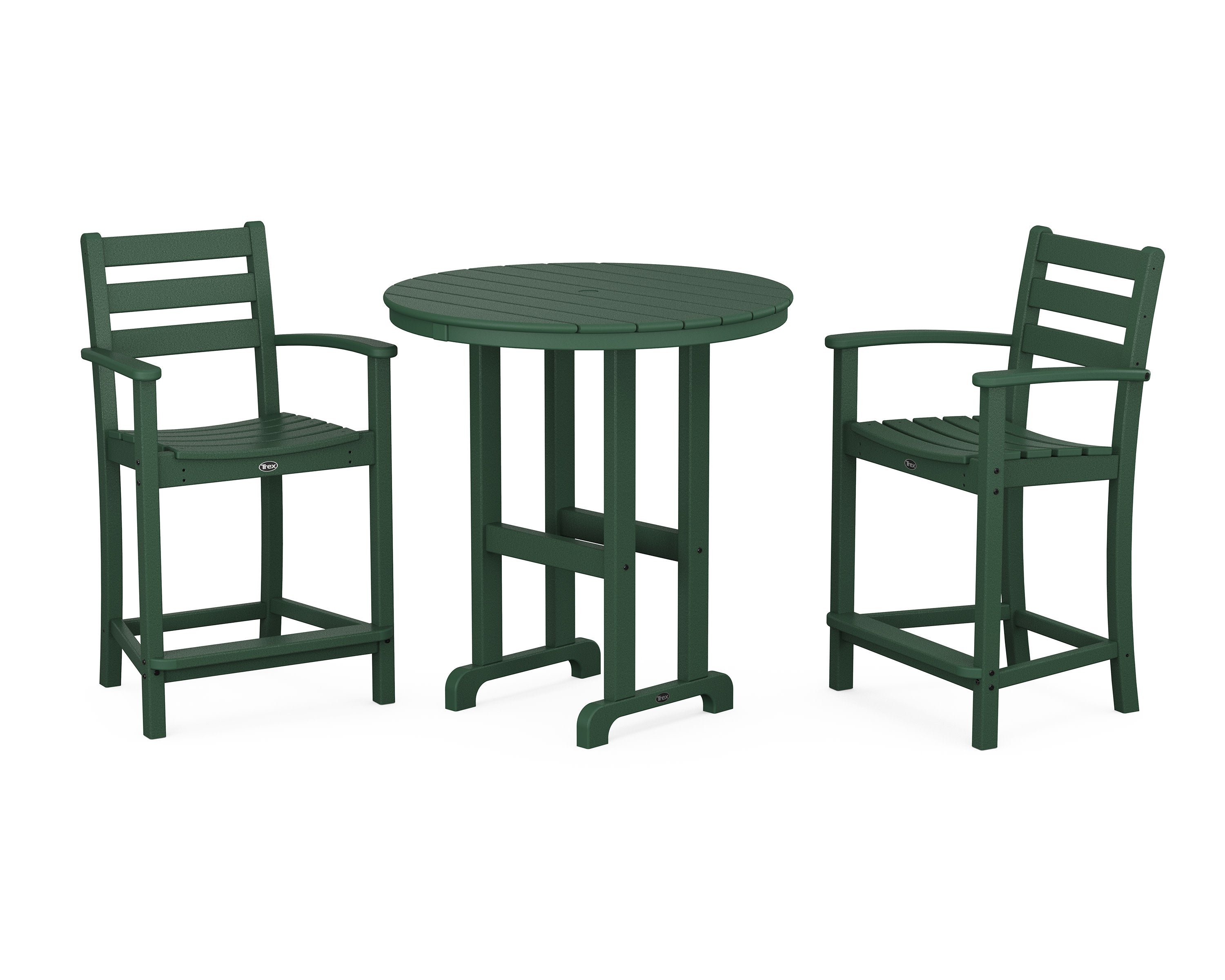 Monterey Bay 3-Piece Arm Chair Counter Set in Rainforest Canopy