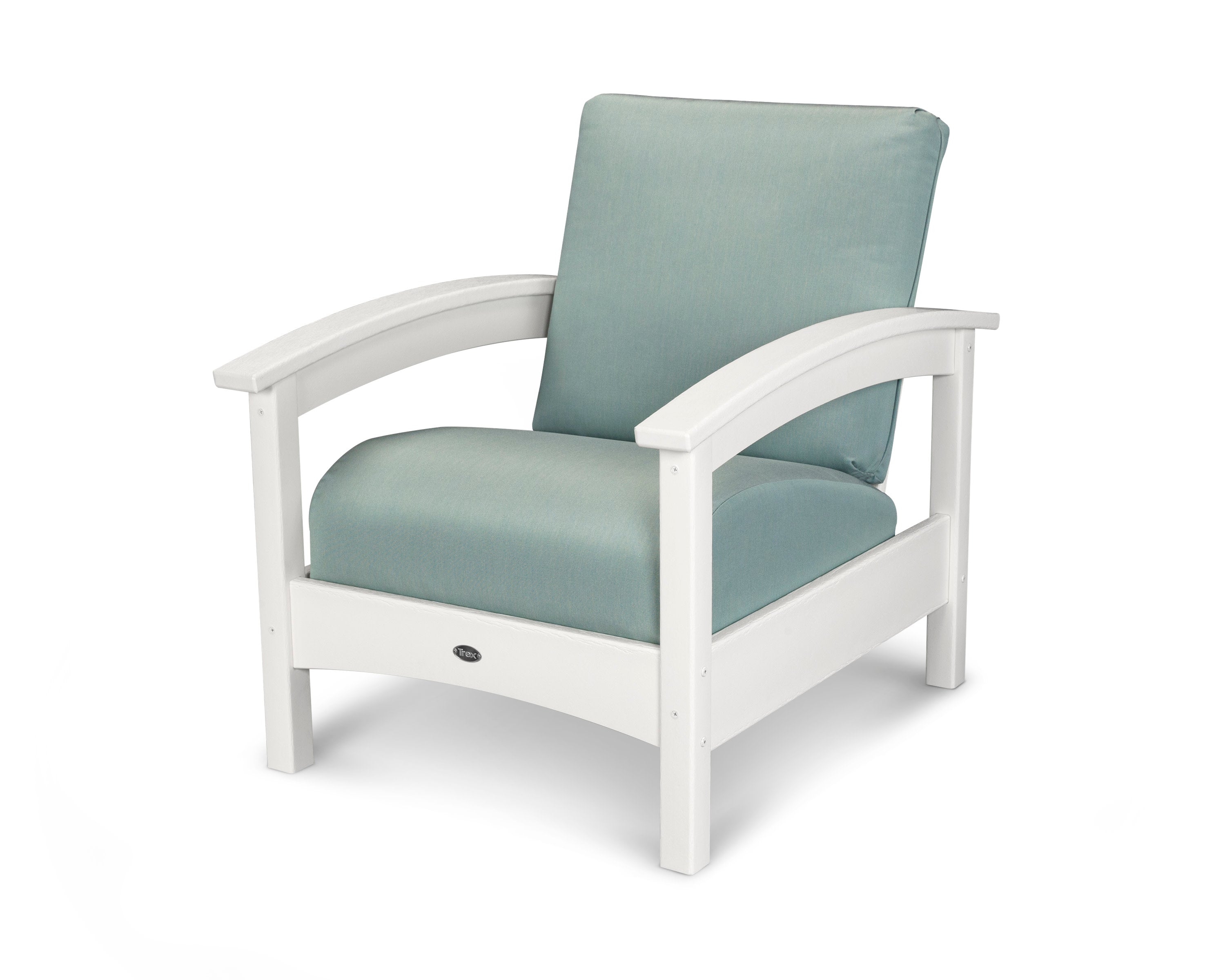 Rockport Club Chair in Classic White / Spa