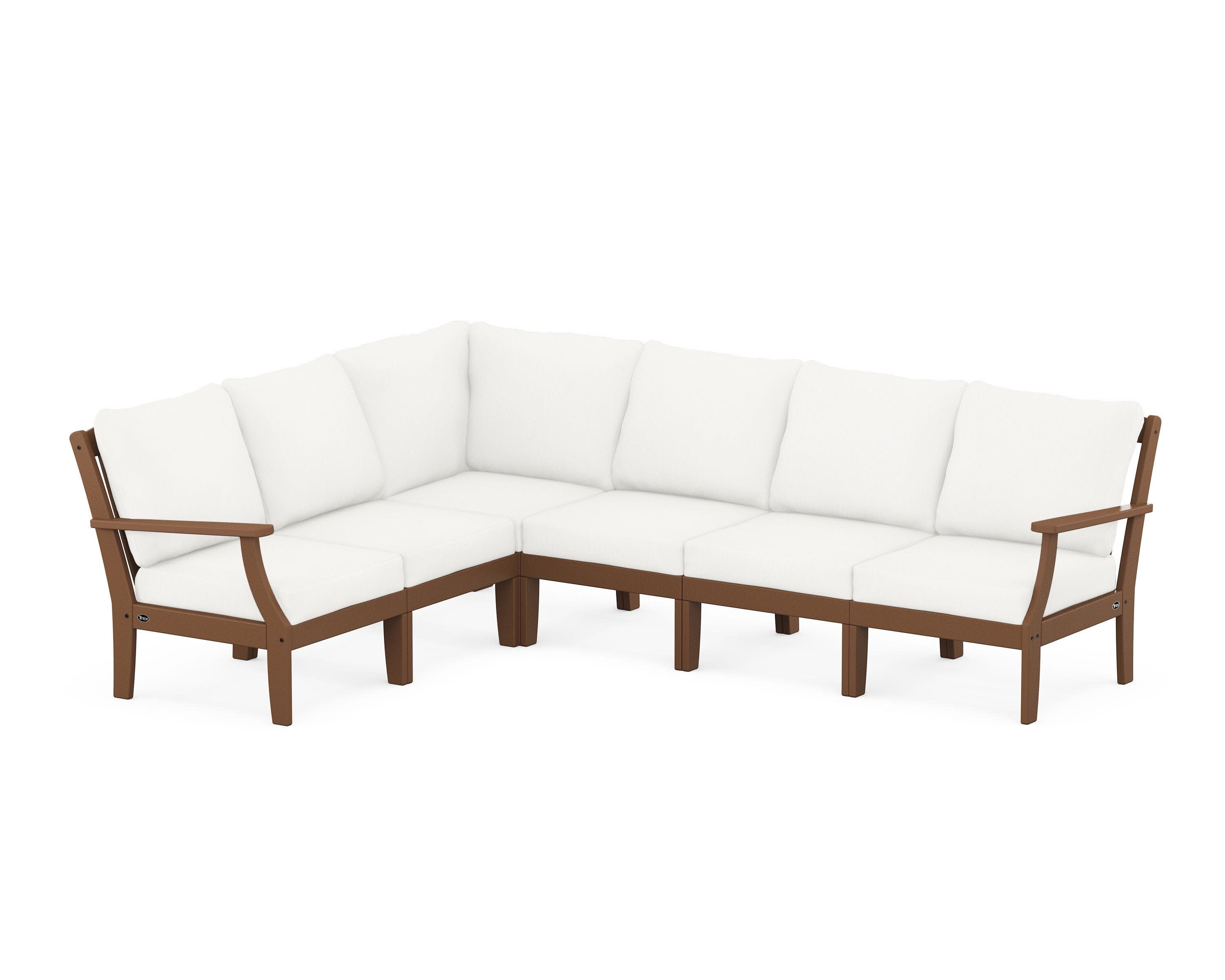 Yacht Club Modular 6-Piece Deep Seating Set in Tree House / Natural Linen