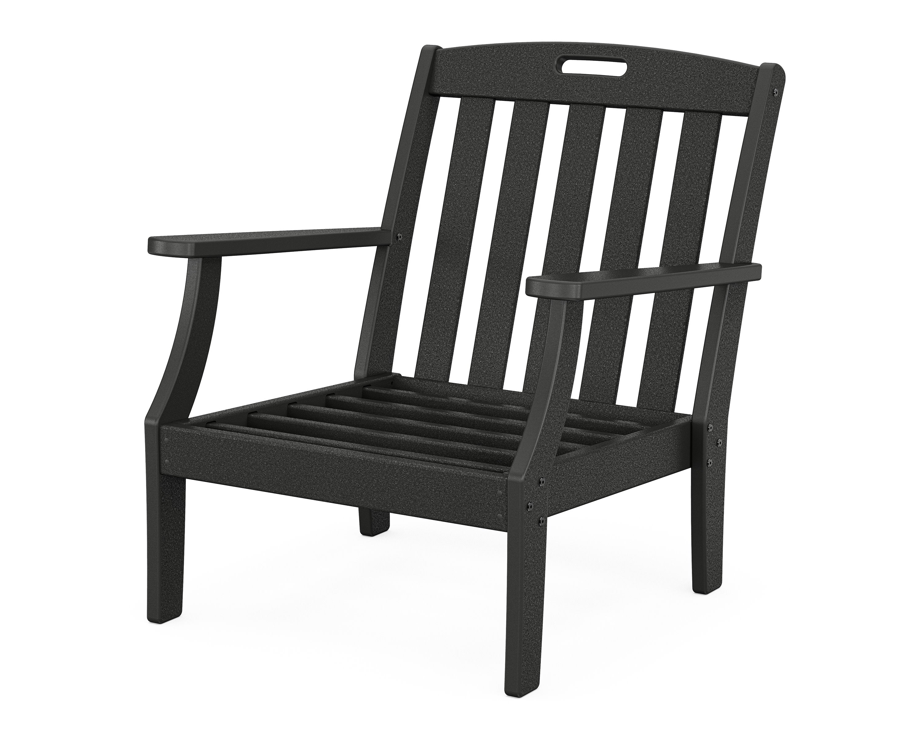 Yacht Club Deep Seating Chair Frame in Charcoal Black