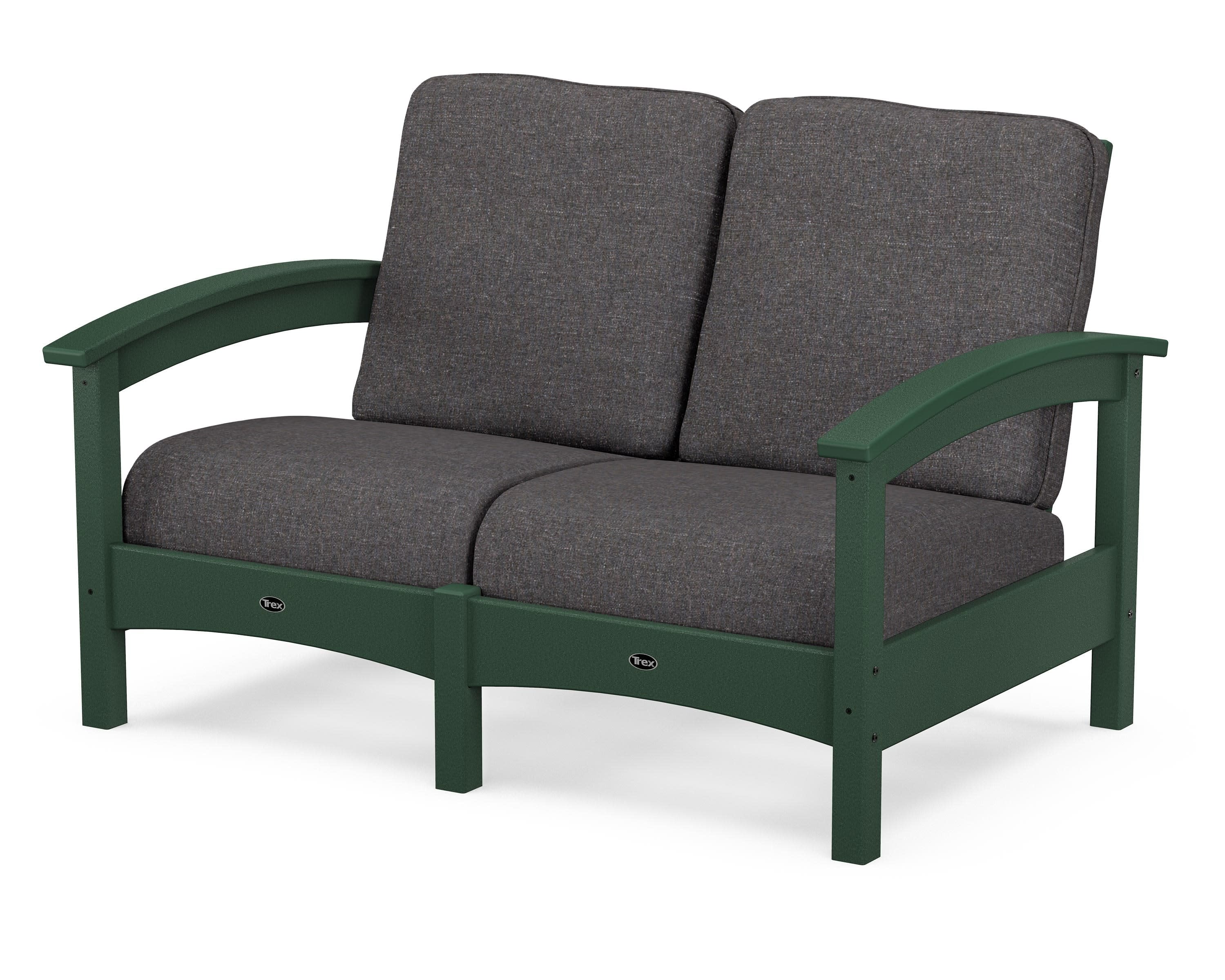 Rockport Club Loveseat in Rainforest Canopy / Ash Charcoal