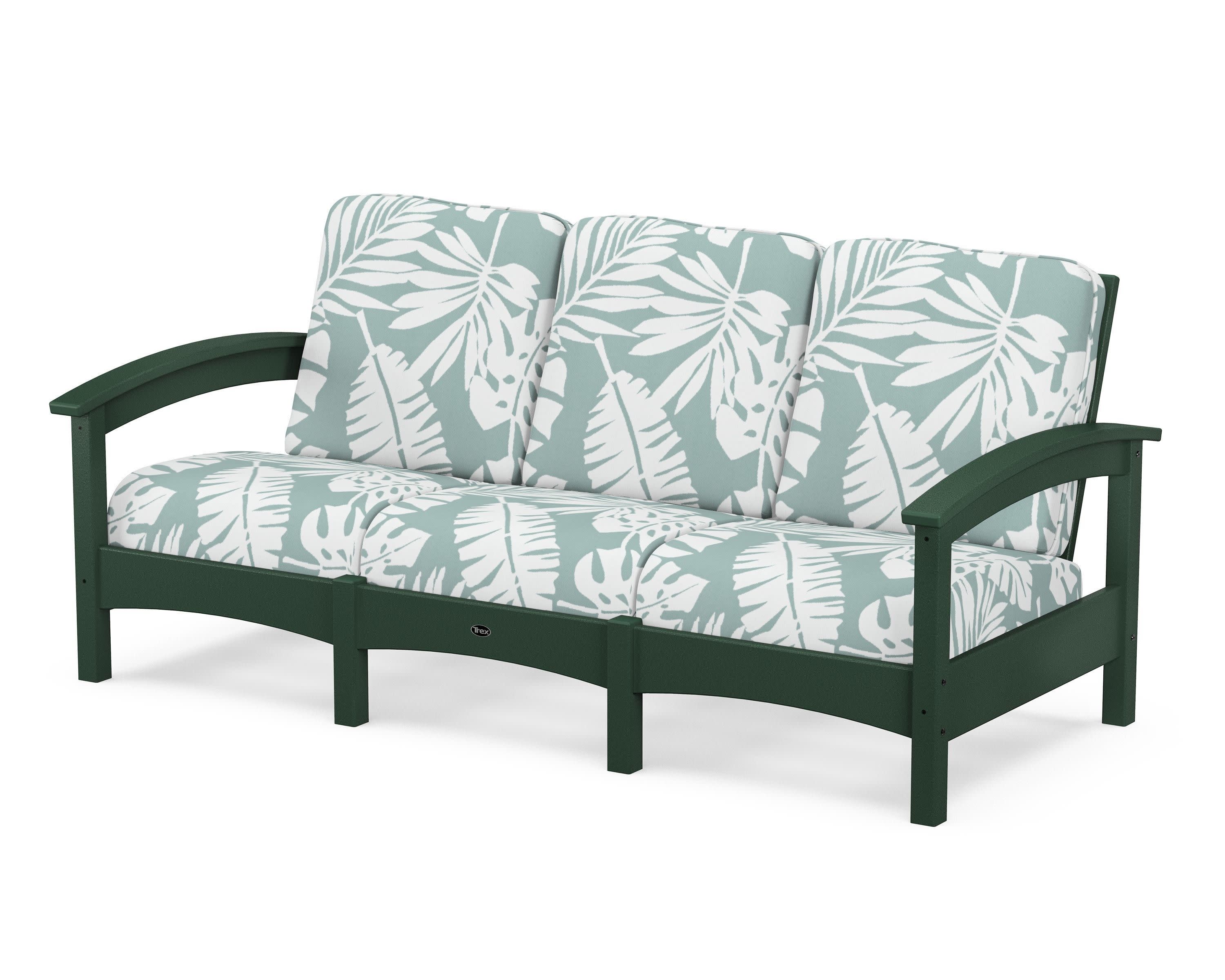 Rockport Club Sofa in Rainforest Canopy / Leaf Glacier Spa