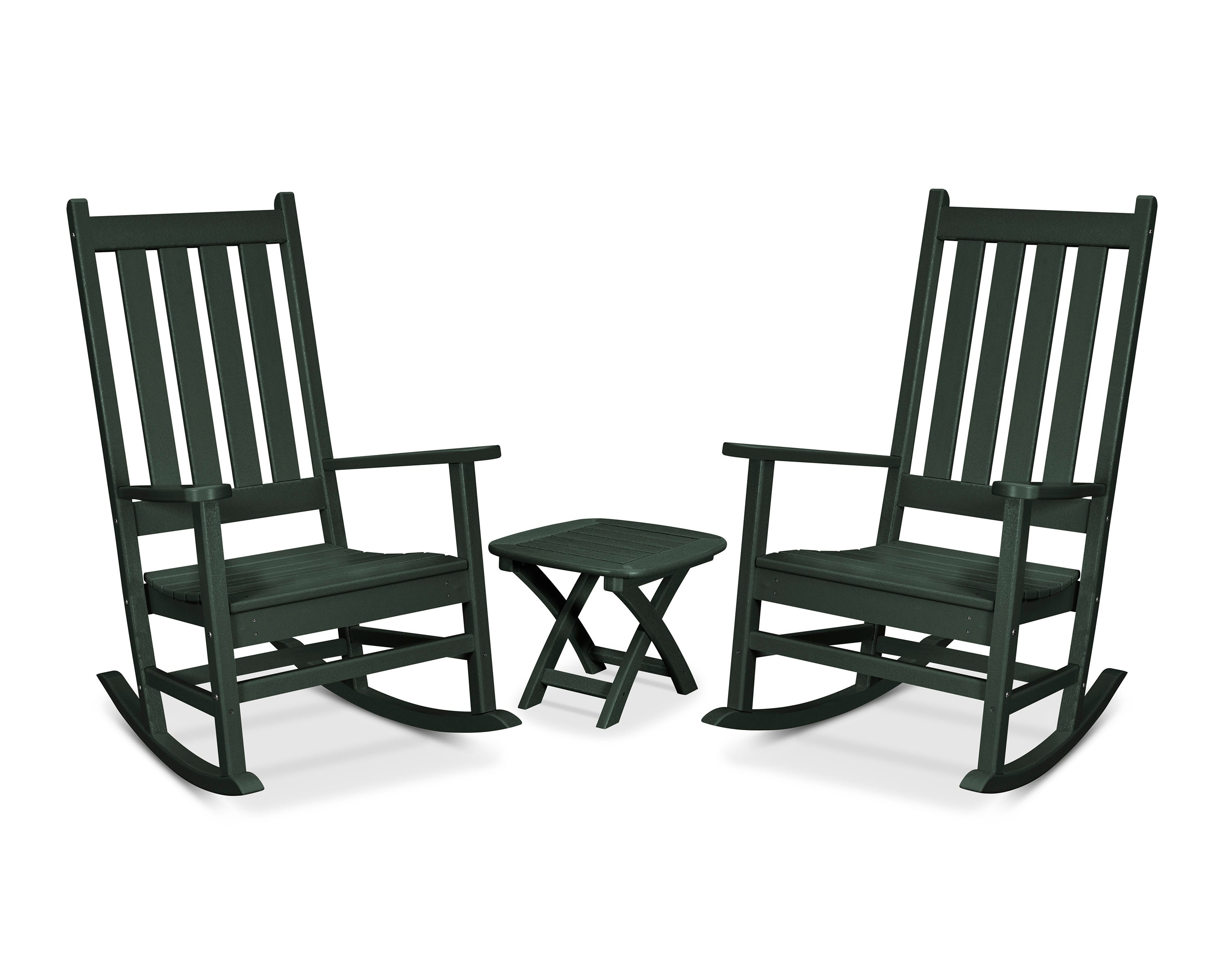 Cape Cod 3-Piece Porch Rocking Chair Set in Rainforest Canopy