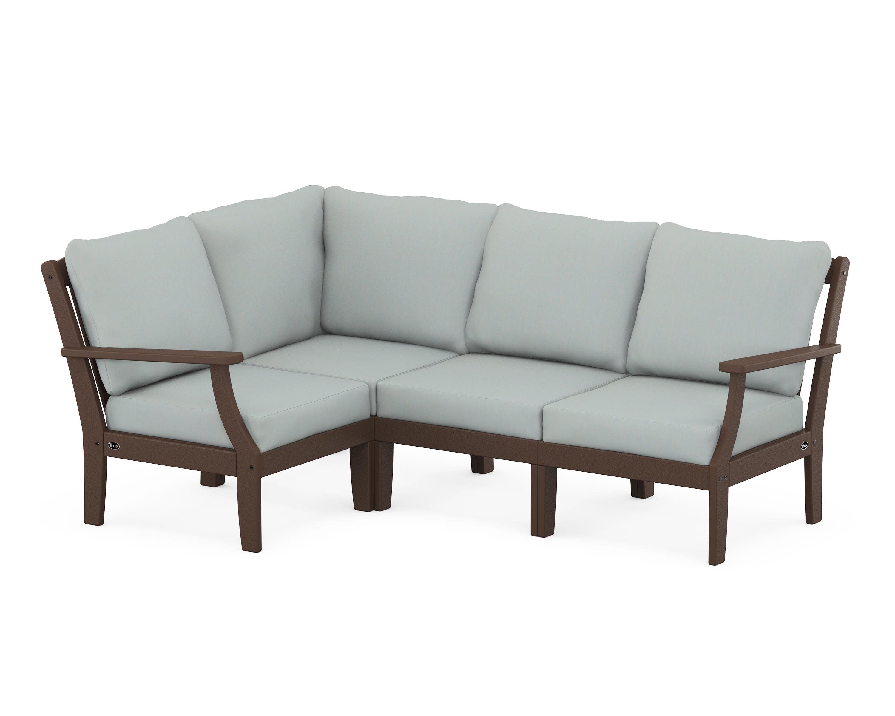 Yacht Club Modular 4-Piece Deep Seating Set in Vintage Lantern / Spa