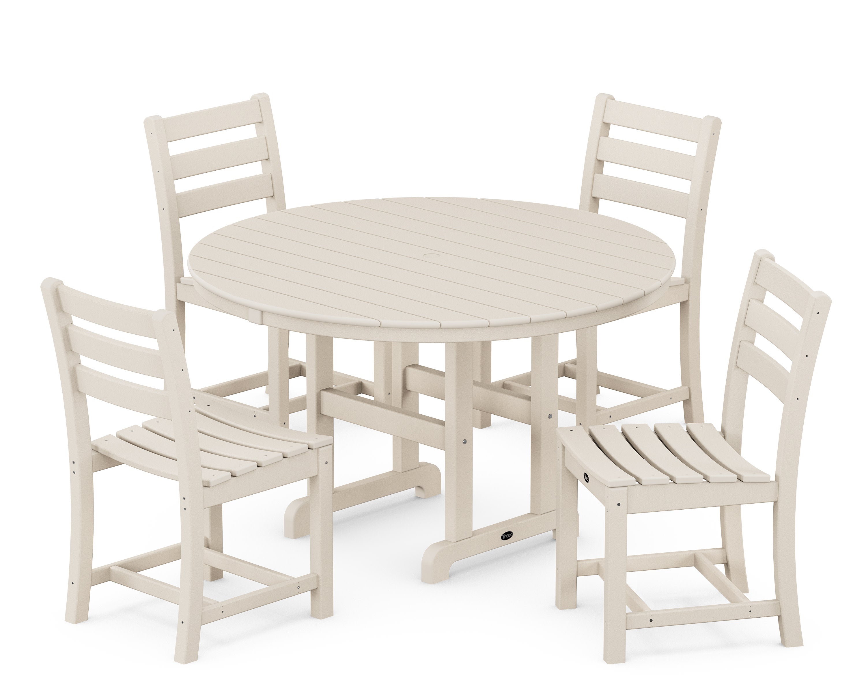 Monterey Bay 5-Piece Round Side Chair Dining Set in Sand Castle
