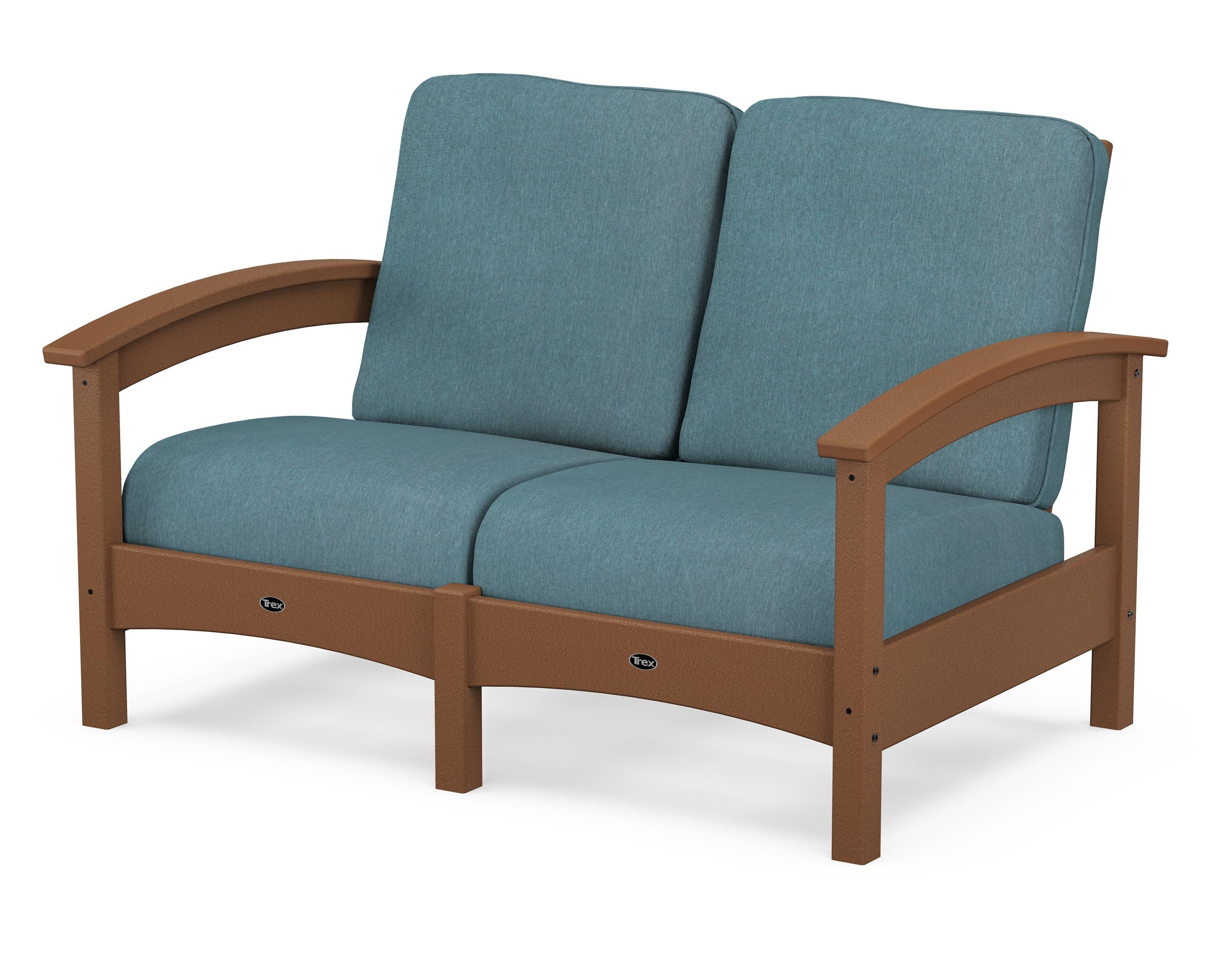 Rockport Club Loveseat in Tree House / Ocean Teal