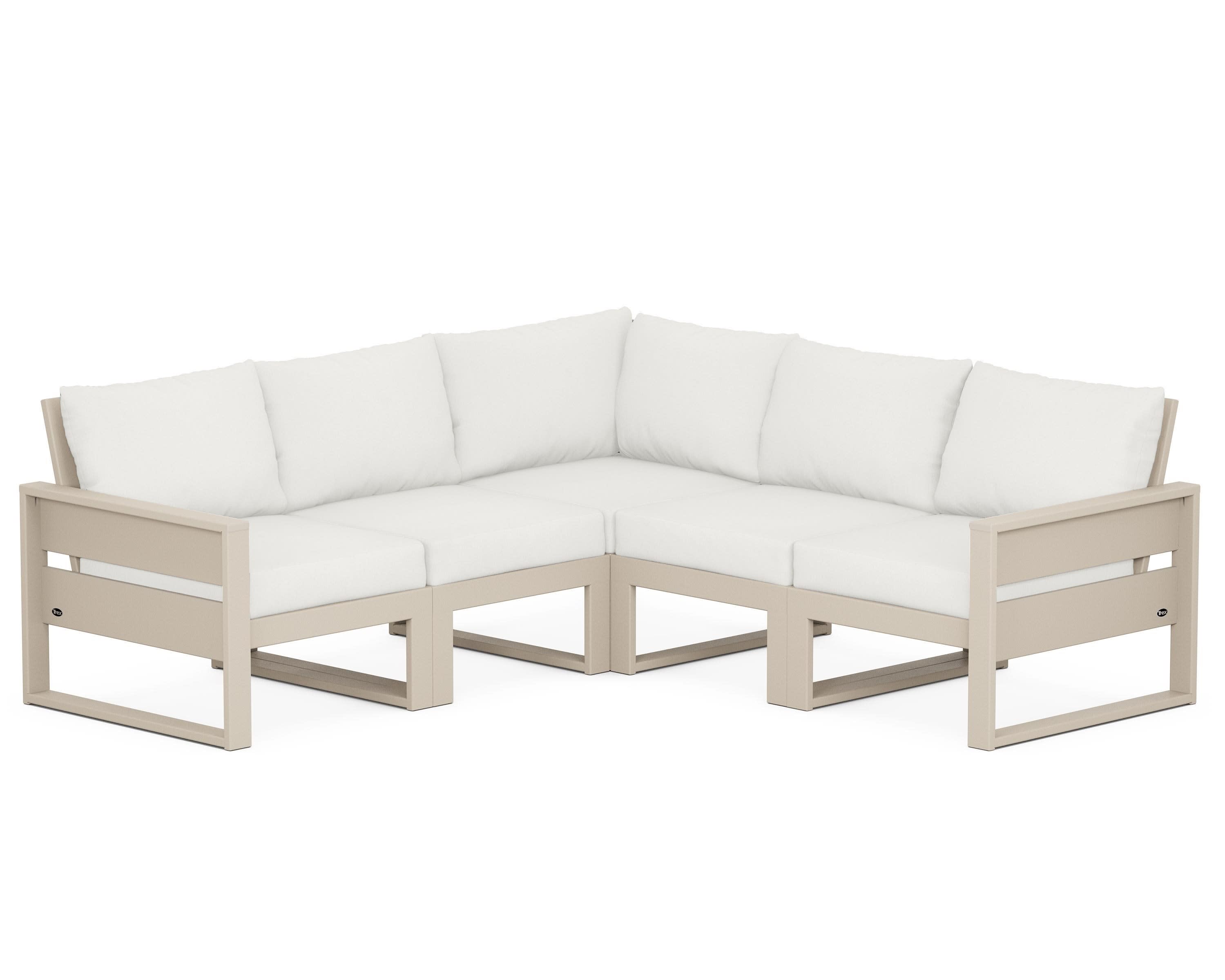 Eastport 5-Piece Sectional in Sand Castle / Natural Linen