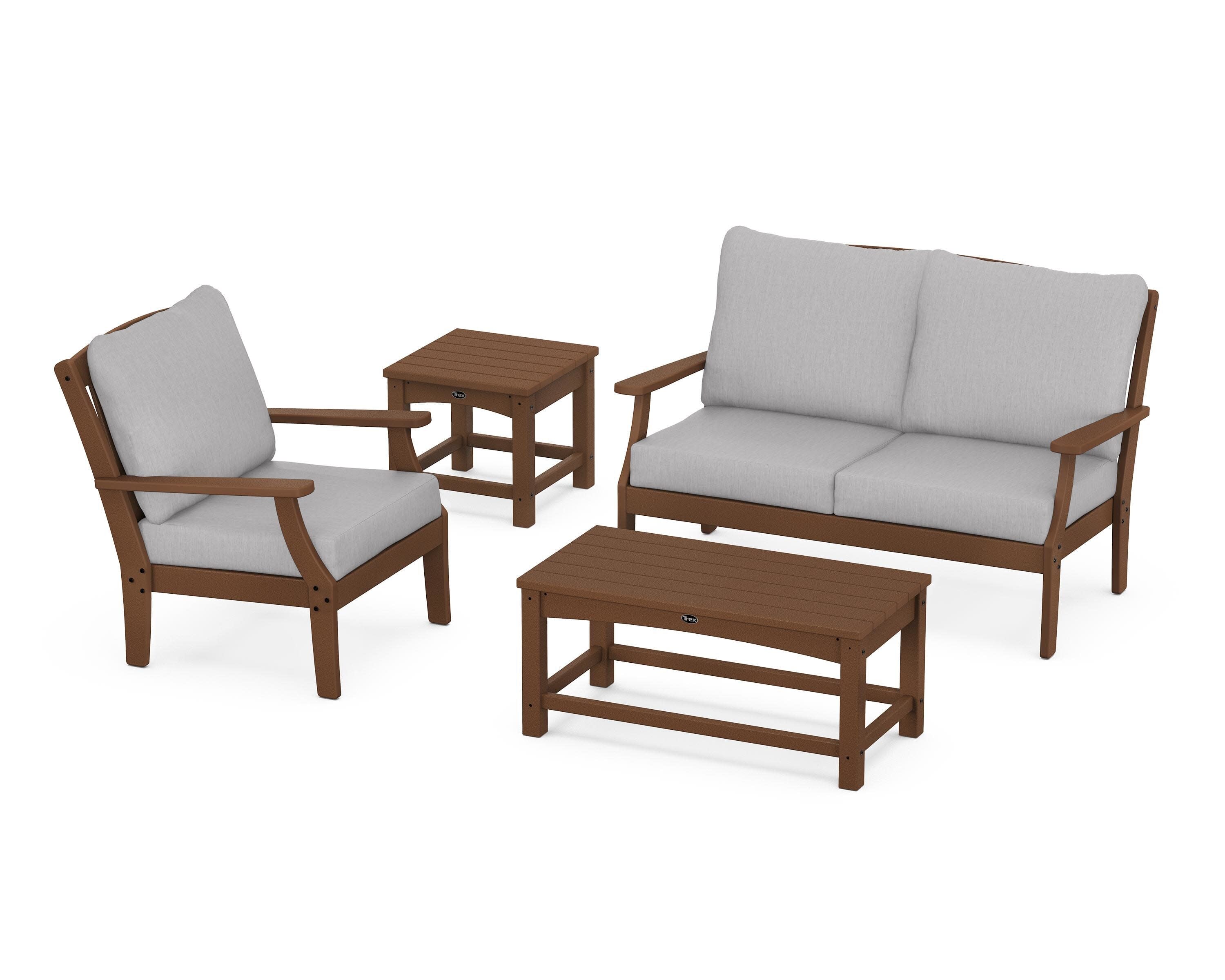 Yacht Club 4-Piece Deep Seating Set in Tree House / Granite