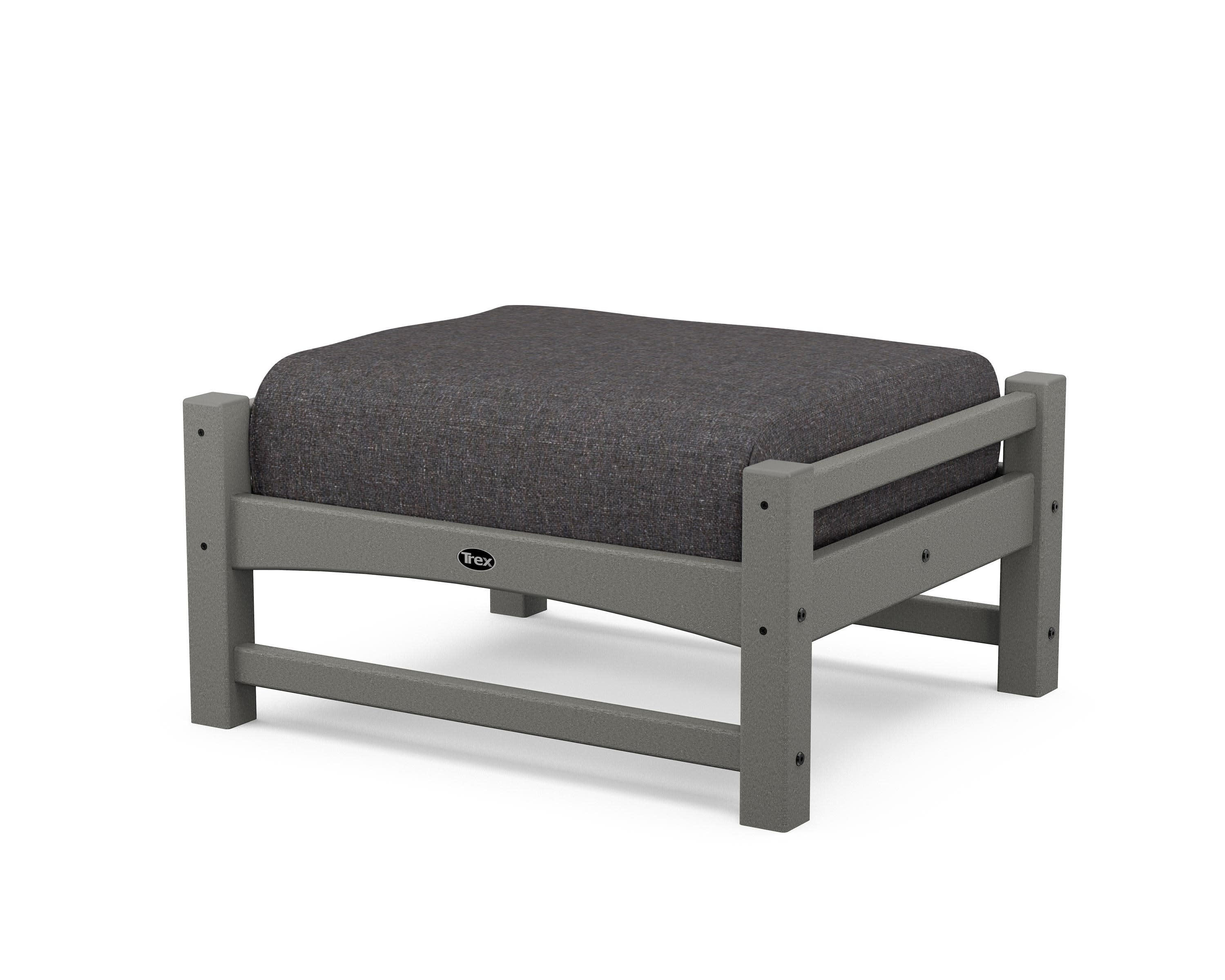 Rockport Club Ottoman in Stepping Stone / Ash Charcoal