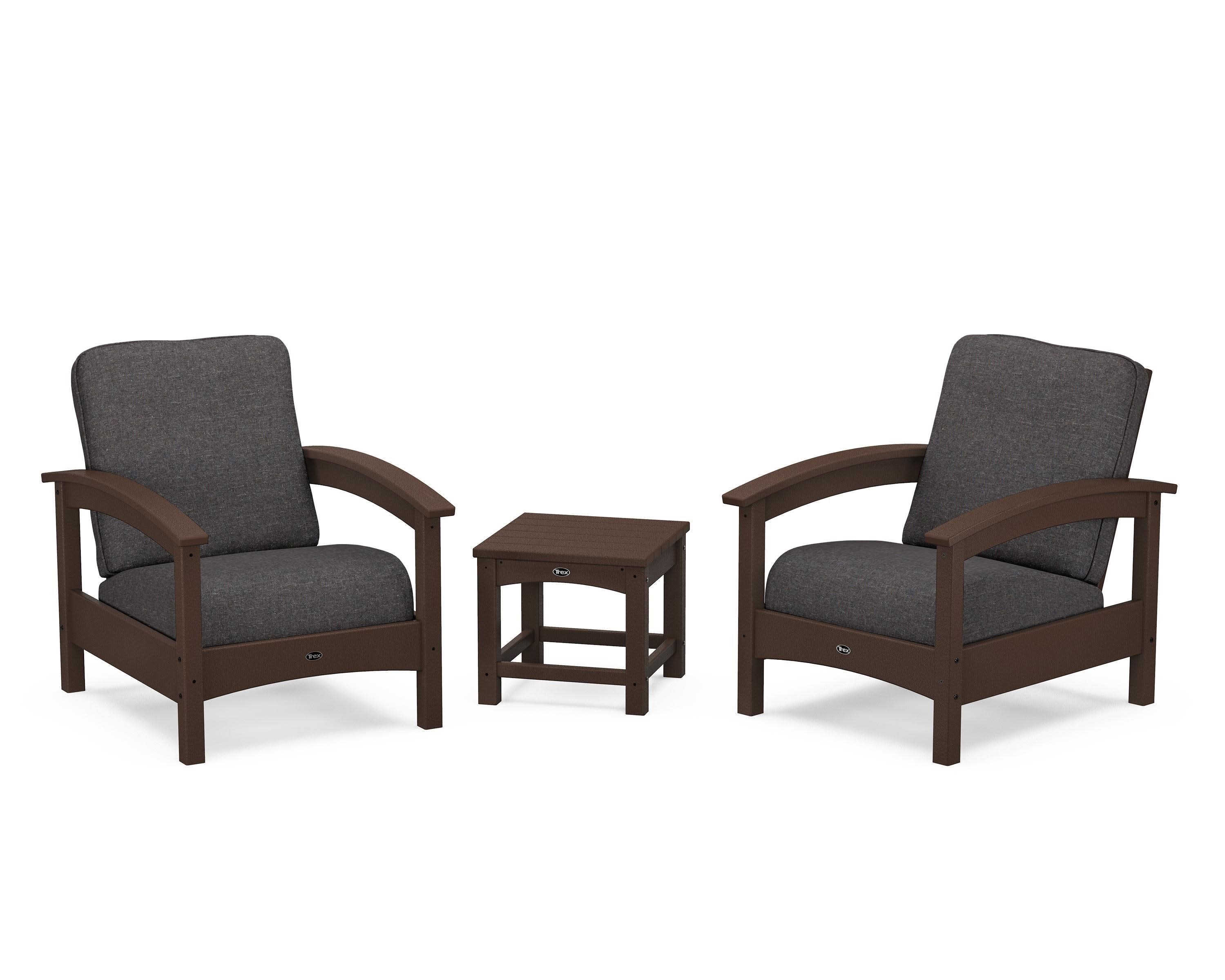 Rockport Club 3-Piece Deep Seating Conversation Set in Vintage Lantern / Ash Charcoal