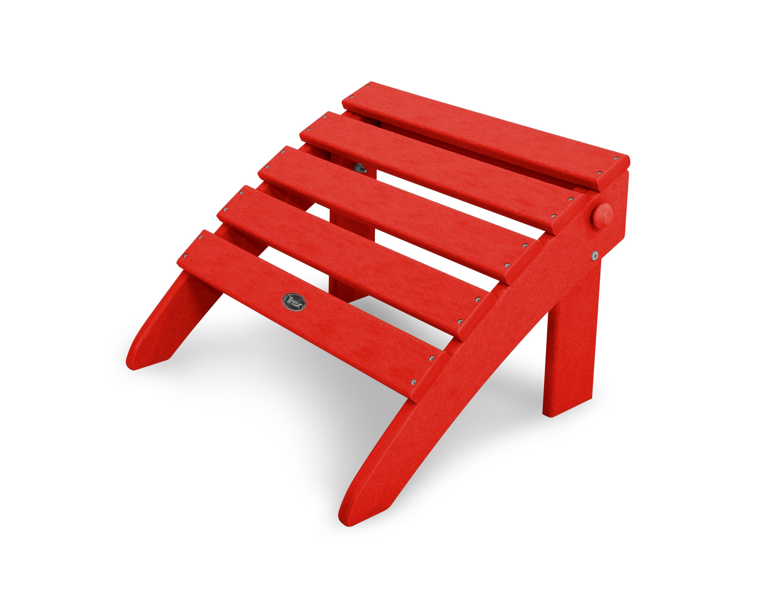 Cape Cod Folding Ottoman in Sunset Red