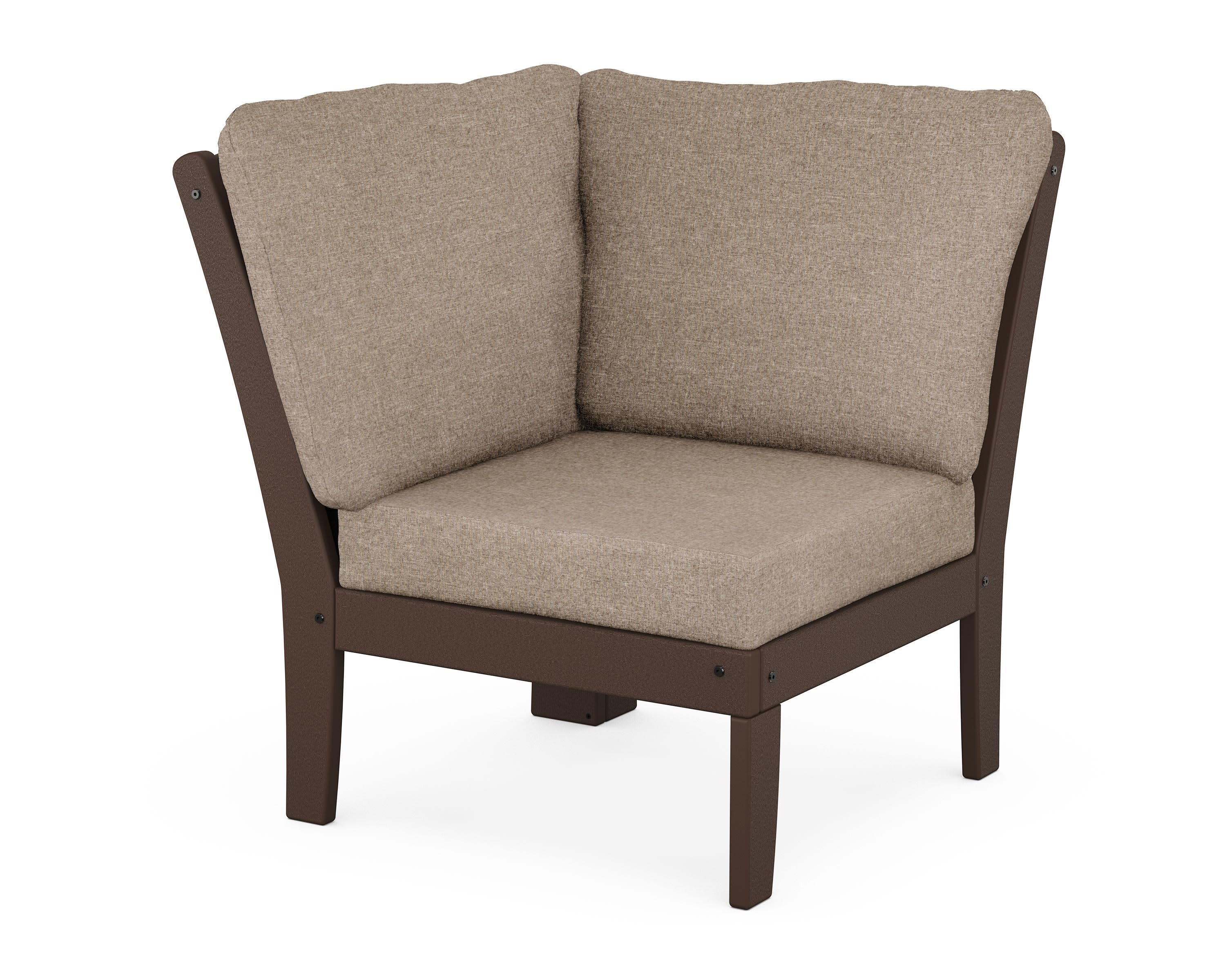 Yacht Club Modular Corner Chair in Vintage Lantern / Spiced Burlap