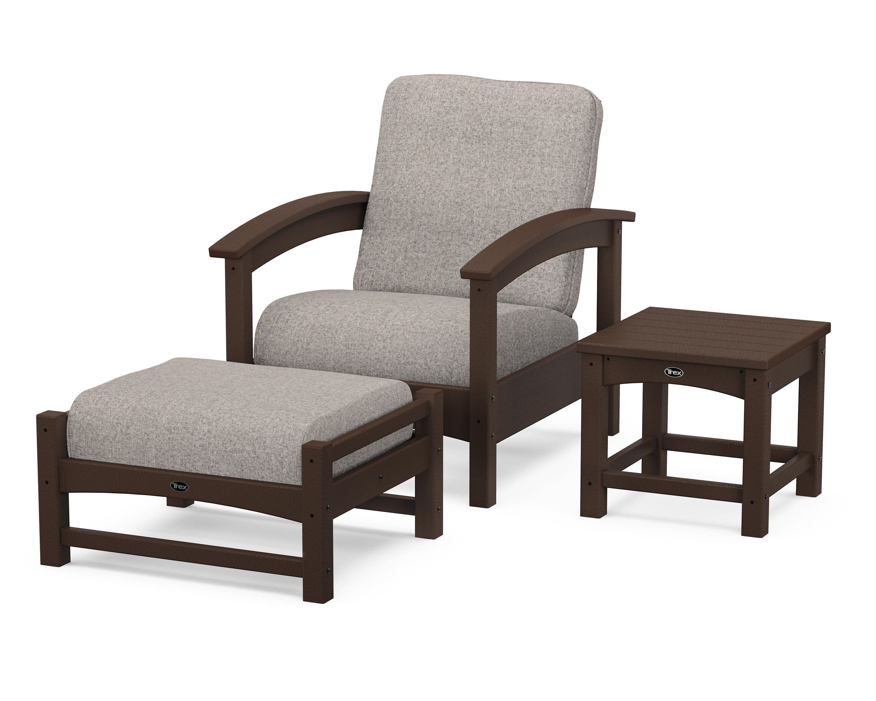 Rockport 3-Piece Deep Seating Set in Vintage Lantern / Weathered Tweed