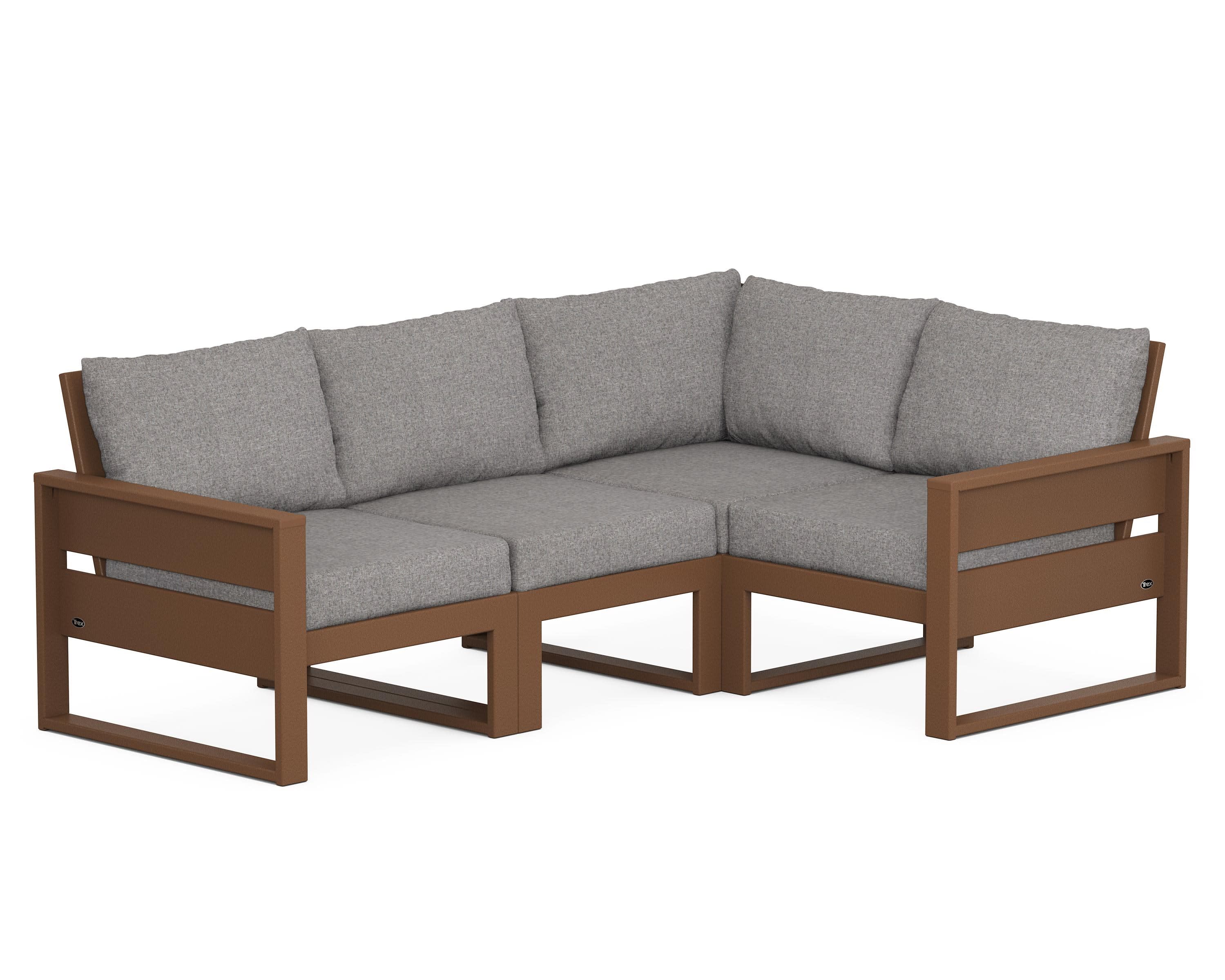 Eastport 4- Piece Sectional in Tree House / Grey Mist