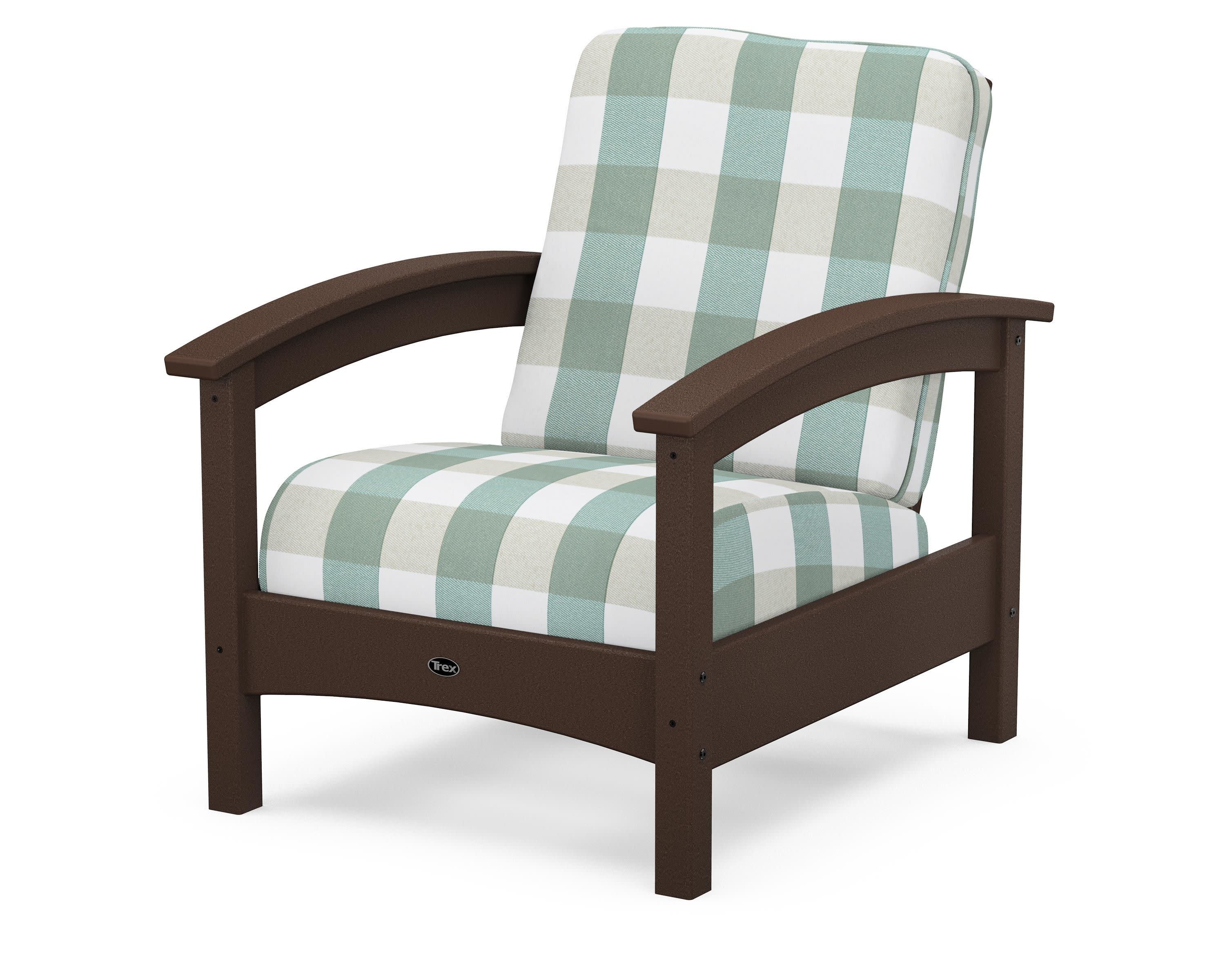 Rockport Club Chair in Vintage Lantern / Buffalo Plaid Glacier Spa