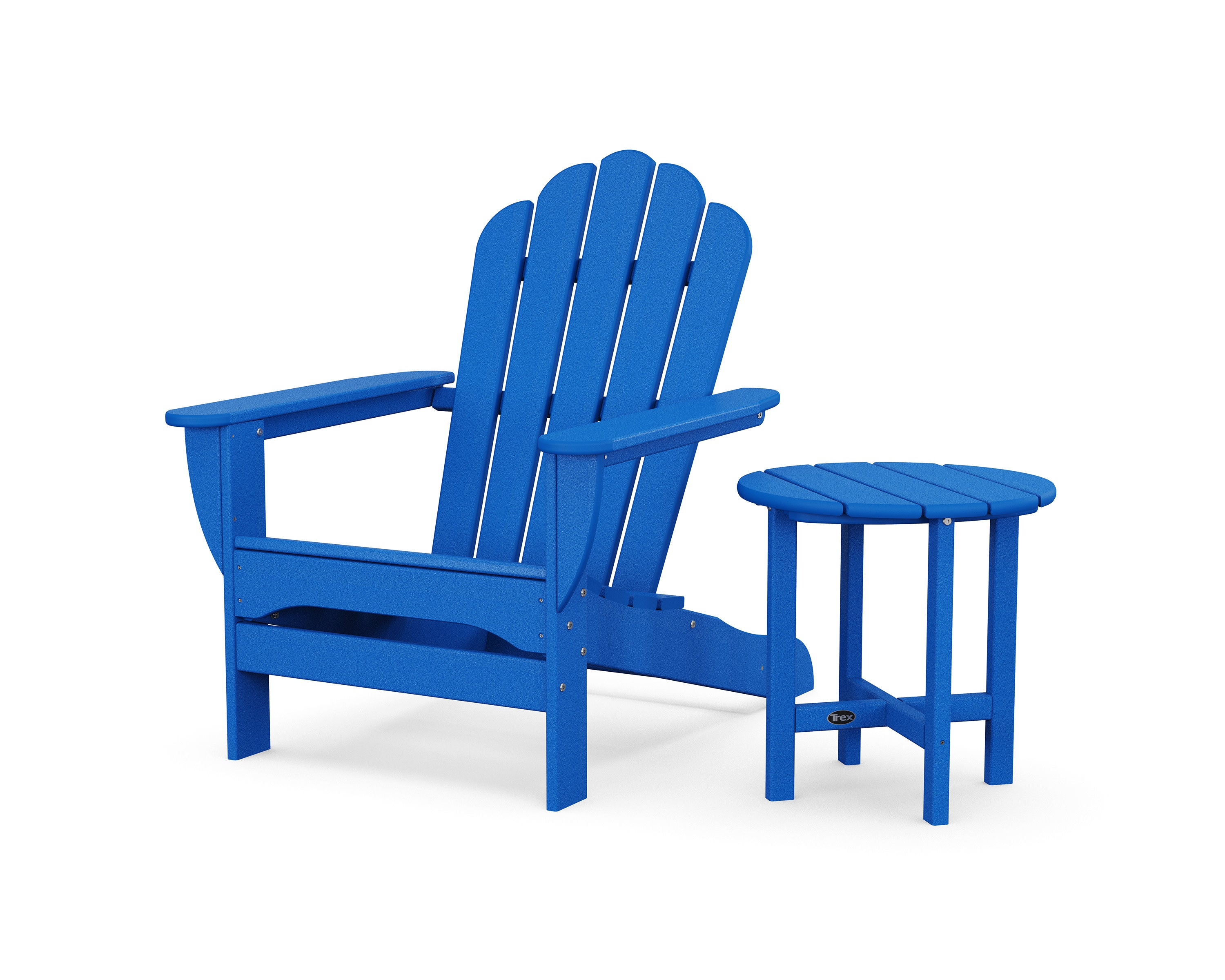 Monterey Bay Oversized Adirondack Chair with Side Table in Pacific Blue