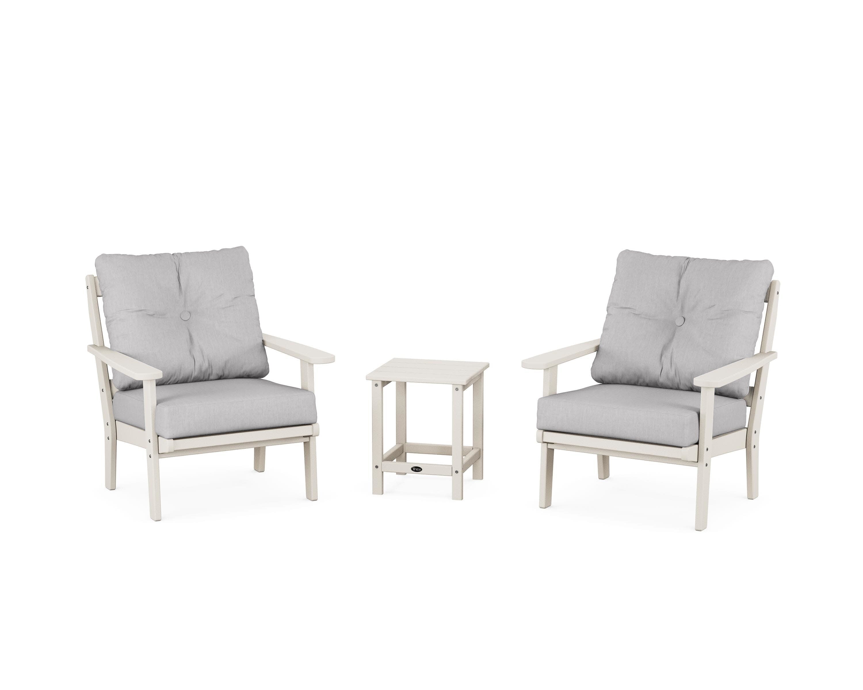 Cape Cod 3-Piece Deep Seating Set in Sand Castle / Granite