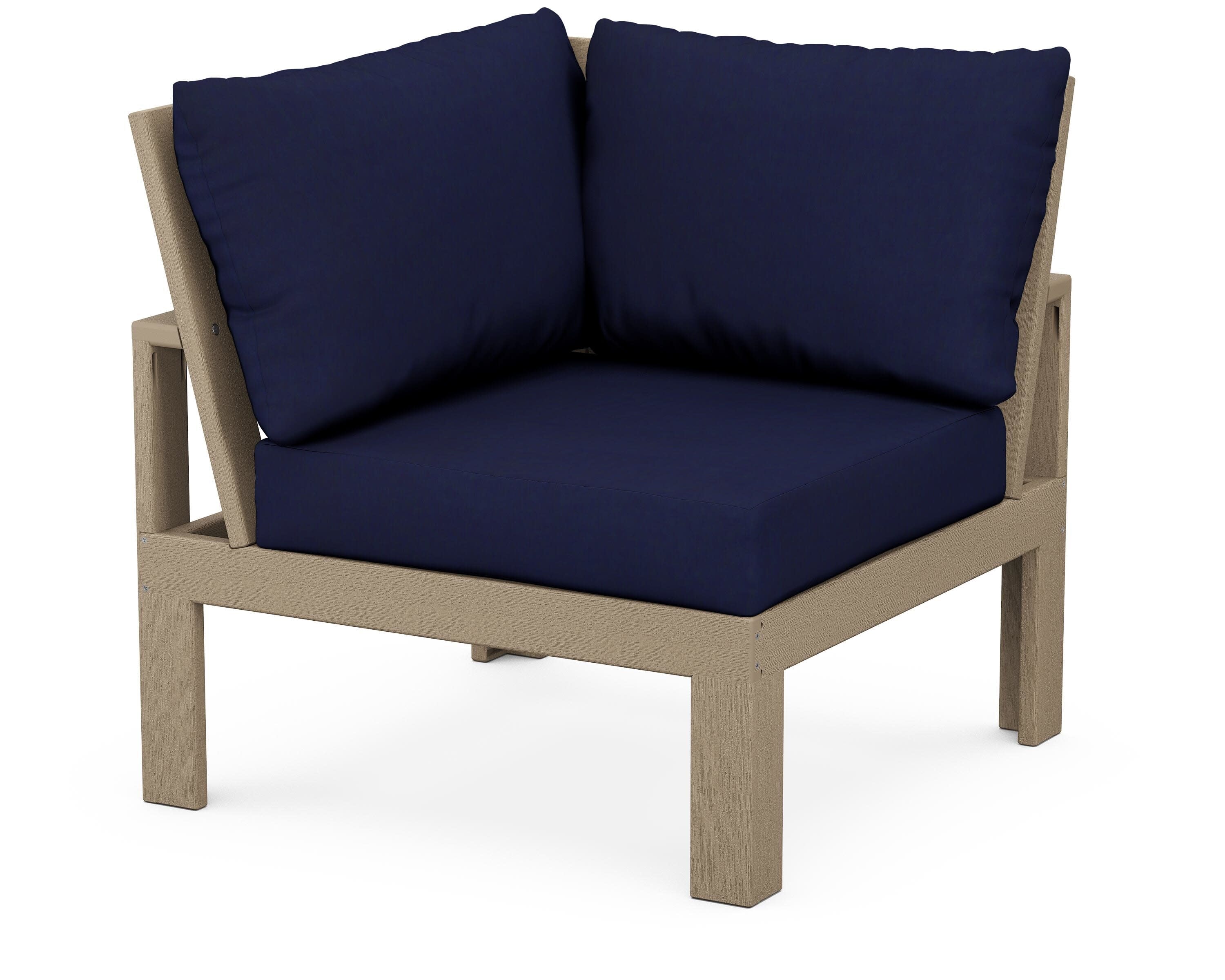Modular Corner Chair in Vintage Sahara / Navy